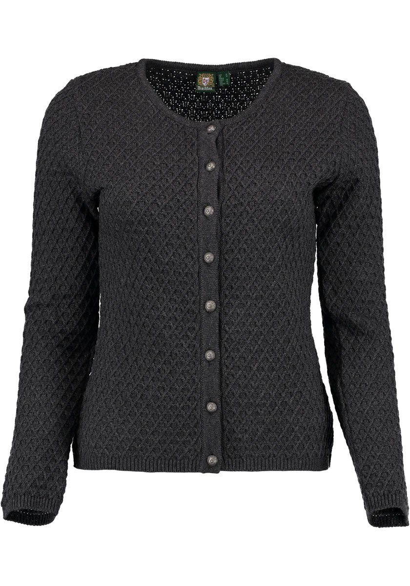 OS Trachten Strickjacke Hadeko Damen Trachtenjacke mit Zopfmuster
