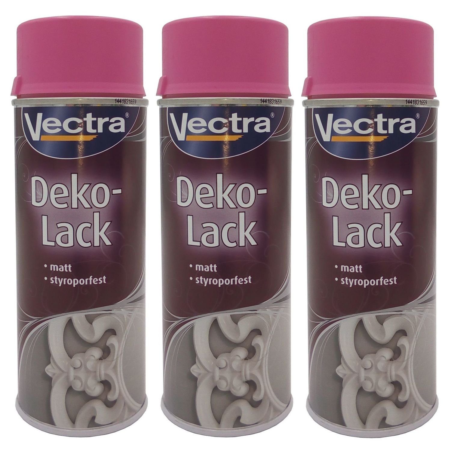 Dekolack Vectra® S Abtönfarbe 3x Farbspray violett 400ml und Ostendorf Lackspray Sprühdose Vollton- J.W. matt
