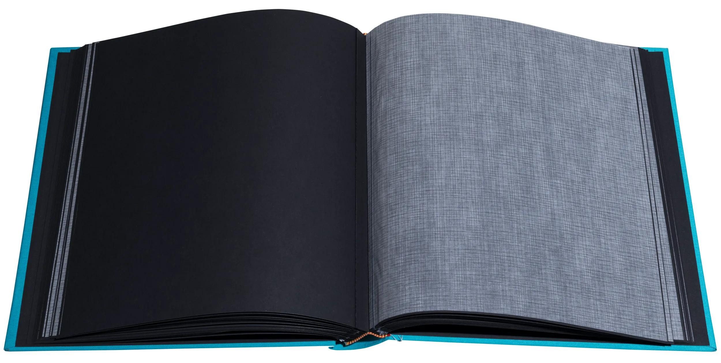 EXACOMPTA Fotoalbum Fotoalbum, 60 Seiten schwarz, 29x32 cm, Pop'N Co - Cyan - 16088E, Fotoalben Erinnerung