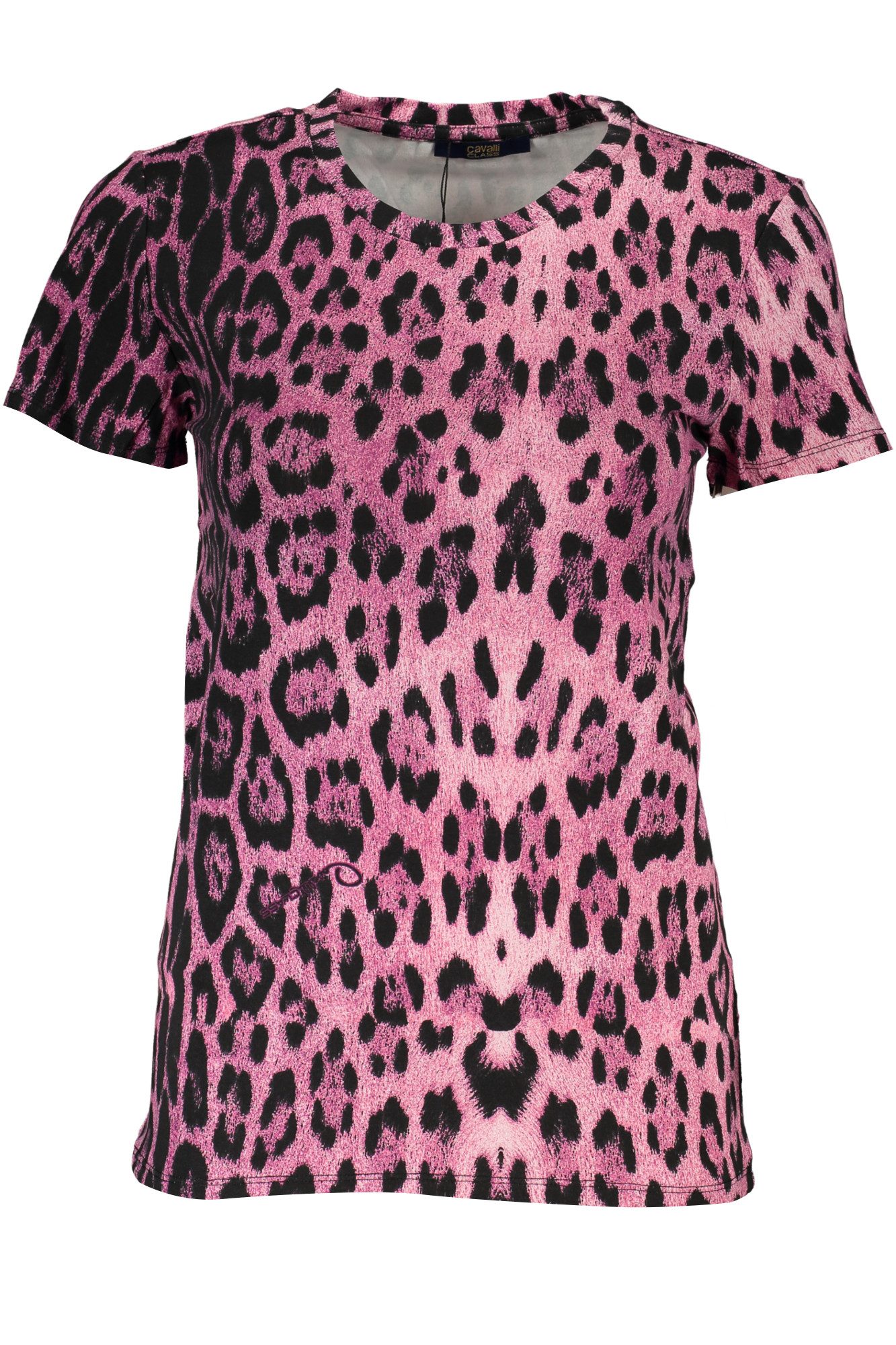 Cavalli Class T-Shirt Stylisches Damen T-Shirt in Rosa mit Muster und