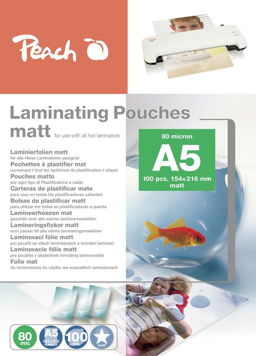 Peach Schutzfolie Peach S-PP580-30 Peach Laminierfolien A5 (154x216mm), 80mic, matt