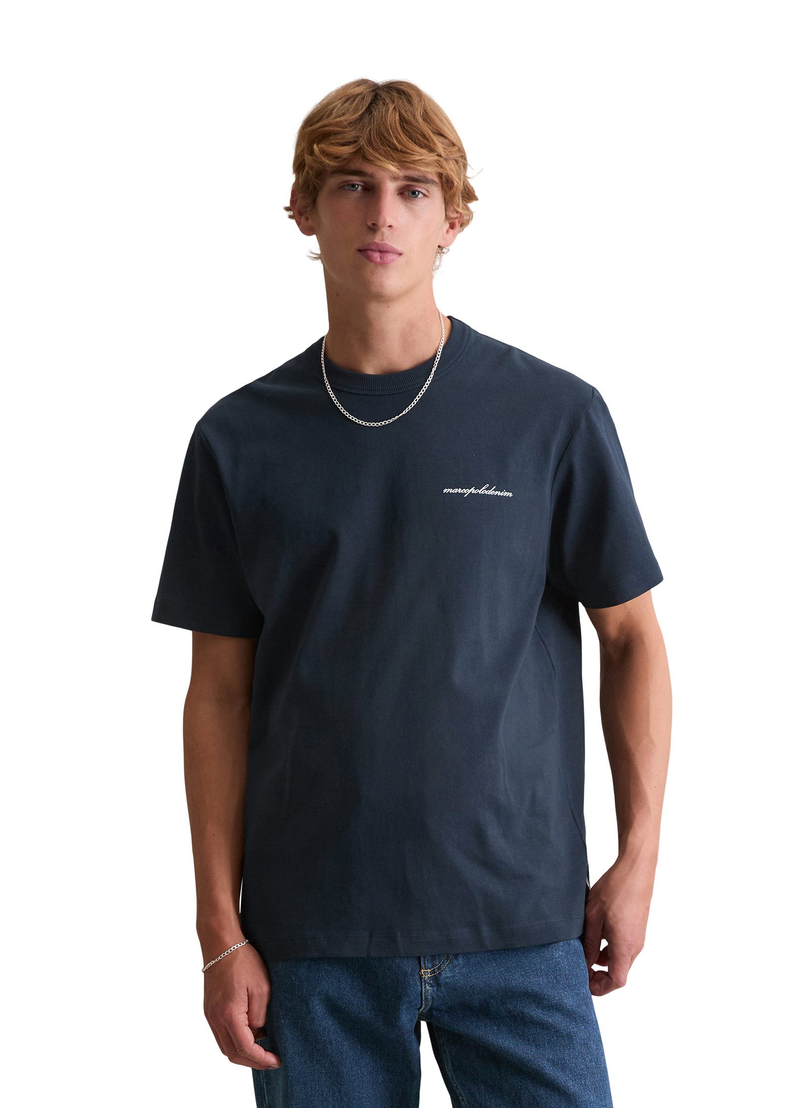 Marc O'Polo DENIM T-Shirt aus schwerem Bio-Baumwoll-Jersey