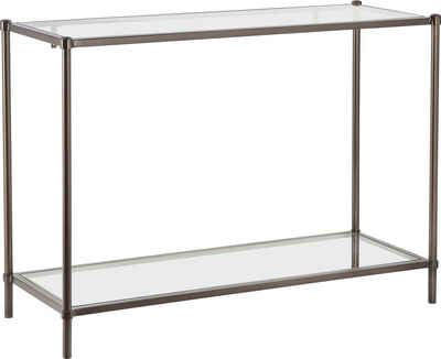 GMK Collection Konsole Lieke, Metallgestell, Glasplatte als Oberboden und Einlegeboden, Breite 110cm