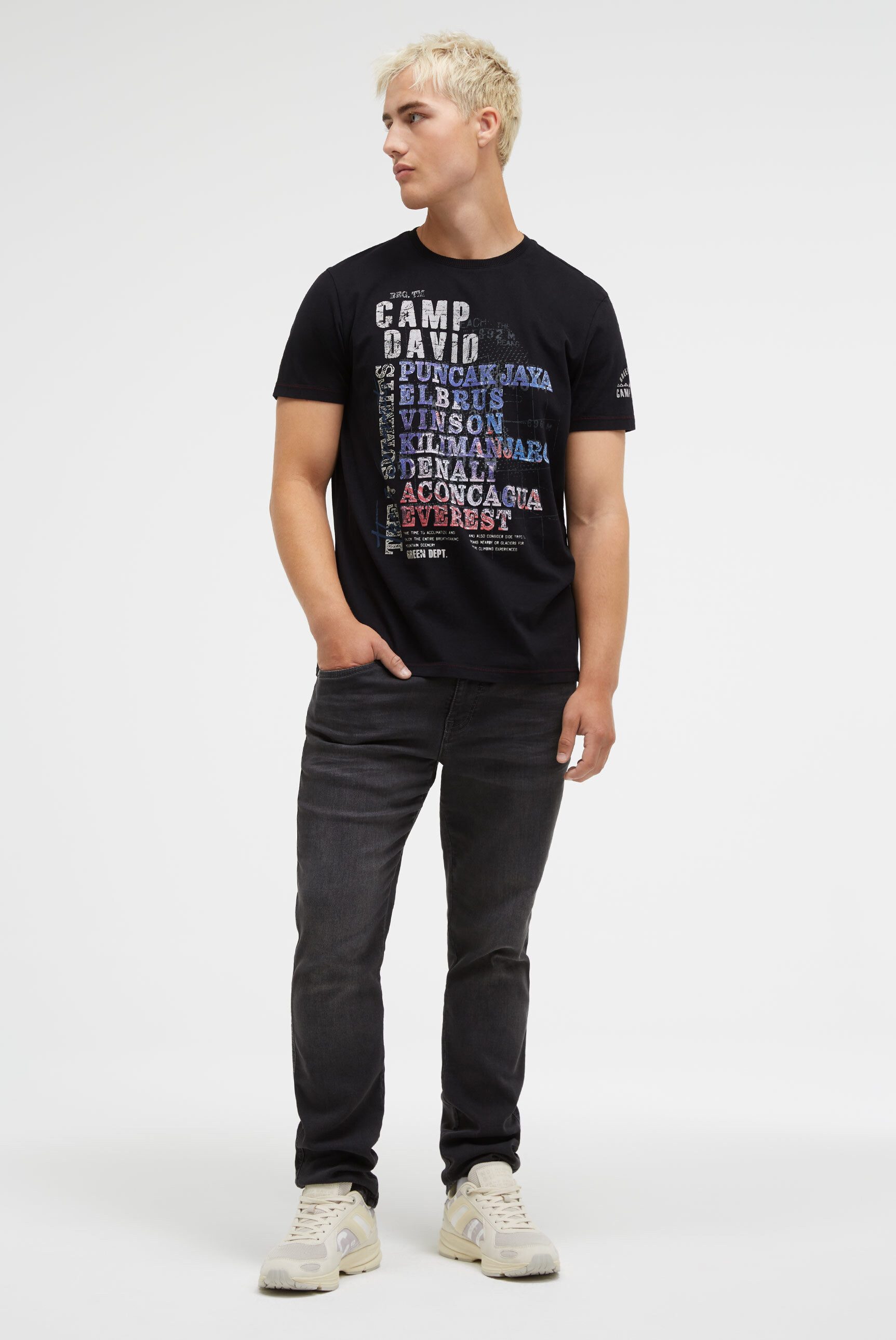 CAMP DAVID Rundhalsshirt mit Necktape