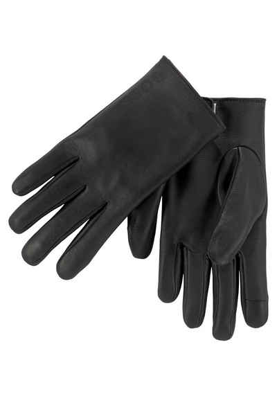 BOSS ORANGE Lederhandschuhe Glove 1025162 mit zarter BOSS Prägung