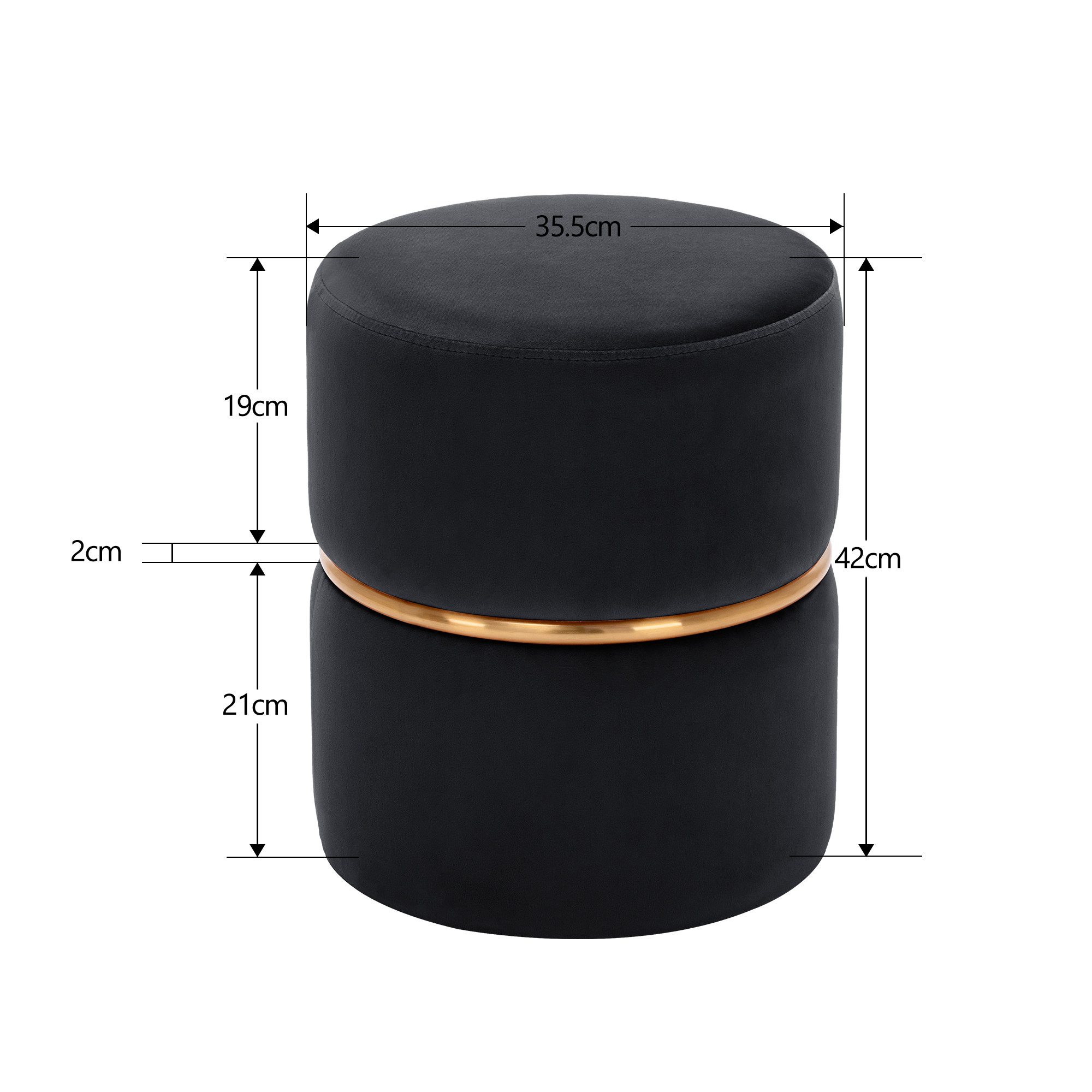 Duhome Hocker Schminkhocker Samt Gepolsterter, Sitzhocker günstig online kaufen