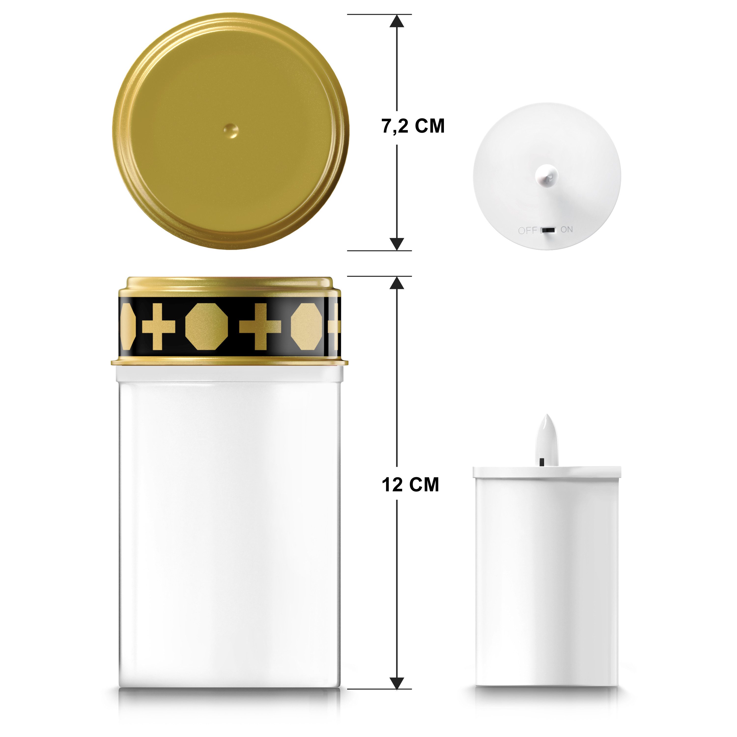 BEARWARE Grabkerze LED Grablicht, Batteriebetrieb, Friedhofskerze, wasserge günstig online kaufen