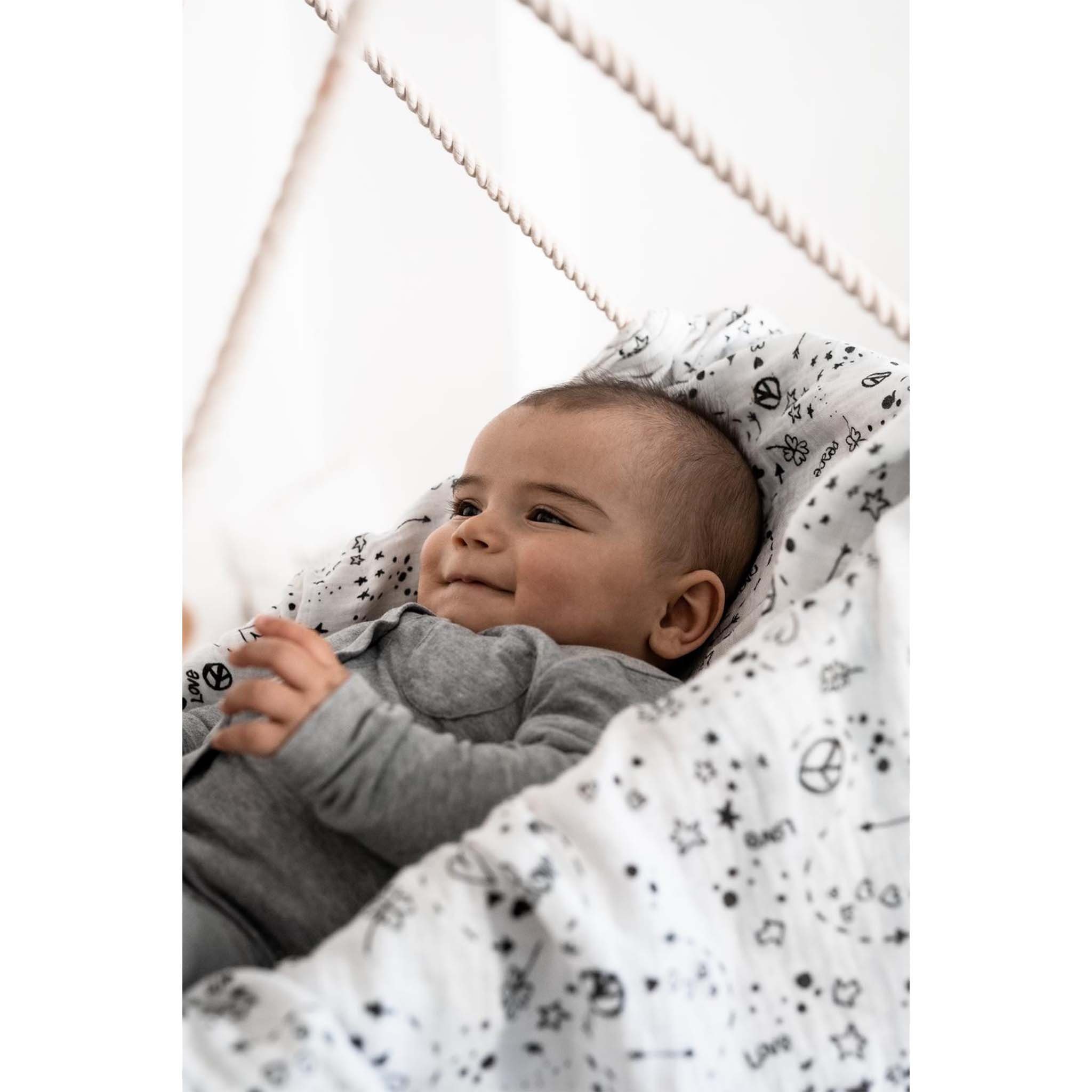 hutch&putch Spucktuch Mulltuch 120x120cm extra groß • aus 100% Bio-Baumwolle, (1-tlg), Geschenk zur Geburt • Schnuffeltuch Spucktuch Mullwindel Kuscheltuch