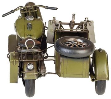 Aubaho Modellmotorrad Modell Motorradgespann Blech Metall Motorrad Gespann Oldtimer Antik-St