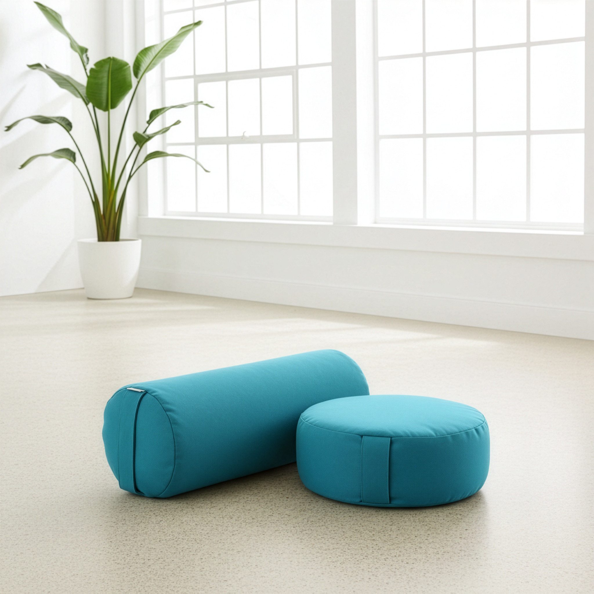 Yogakissen Yoga-Set Ananda (Meditationskissen Dhyana + Yoga-Bolster Samtosha)