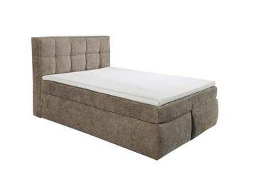 ED EXCITING DESIGN Boxspringliege (140 x 220 cm, Michigan), Braun