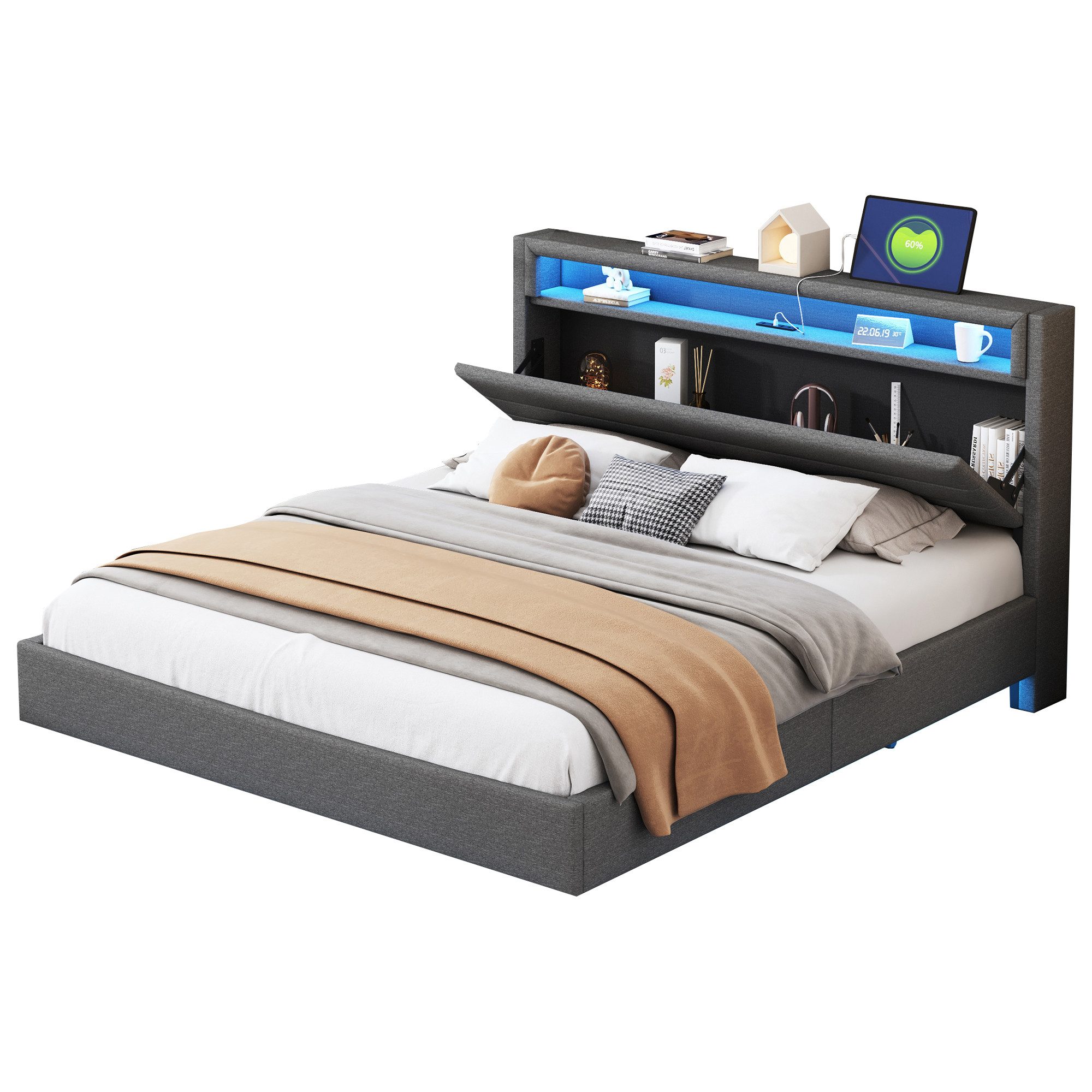 REDOM Polsterbett Doppelbett Kinderbett Stauraumbett Jugendbett günstig online kaufen