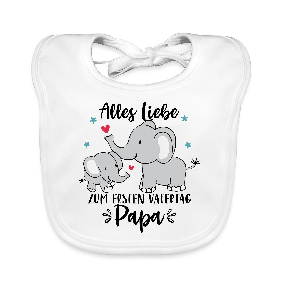Lätzchen Alles Liebe Zum Ersten Vatertag Elefanten Bio Baby Lätzchen Waschbar