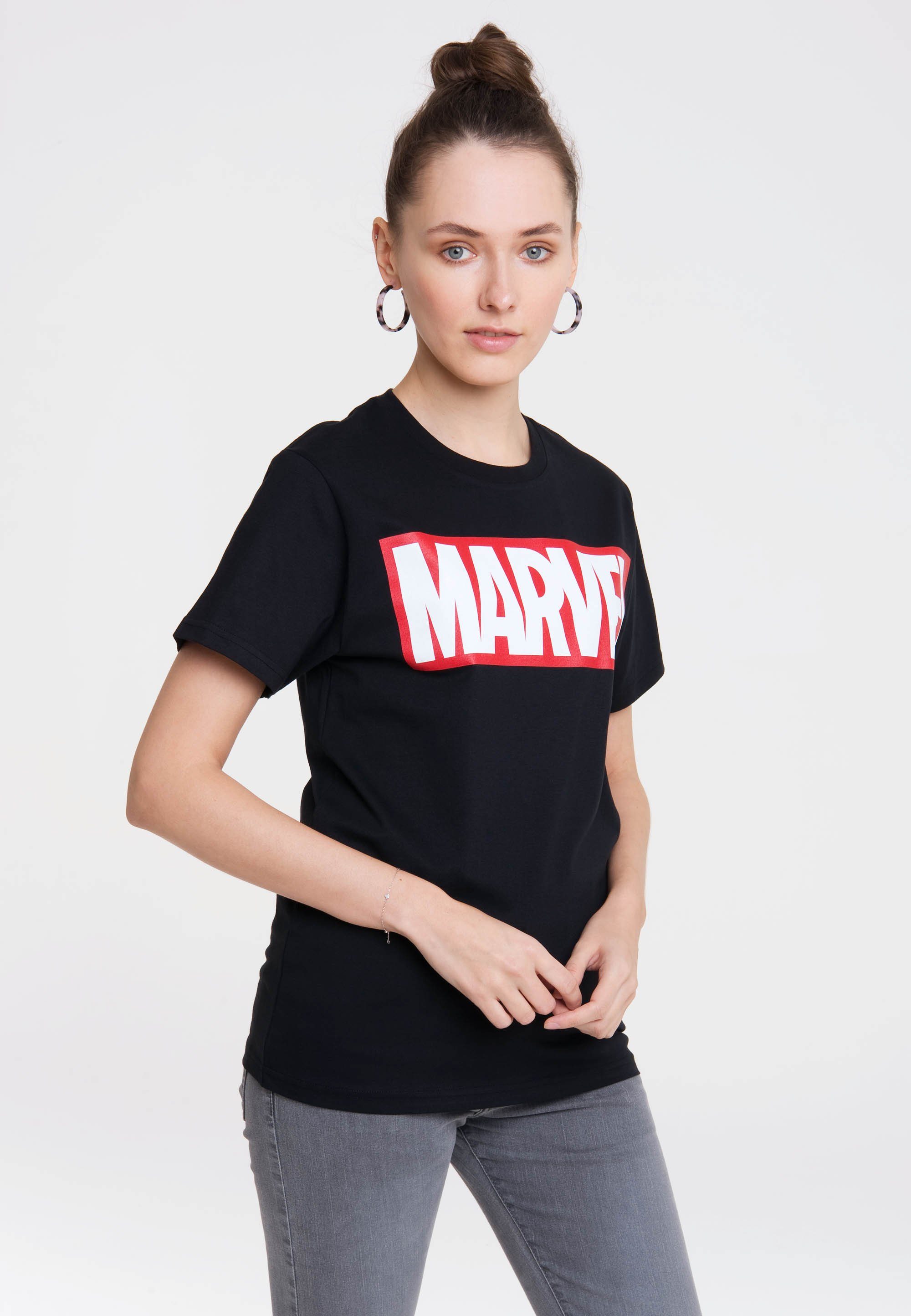 LOGOSHIRT T-Shirt Marvel Comics mit großem Logo