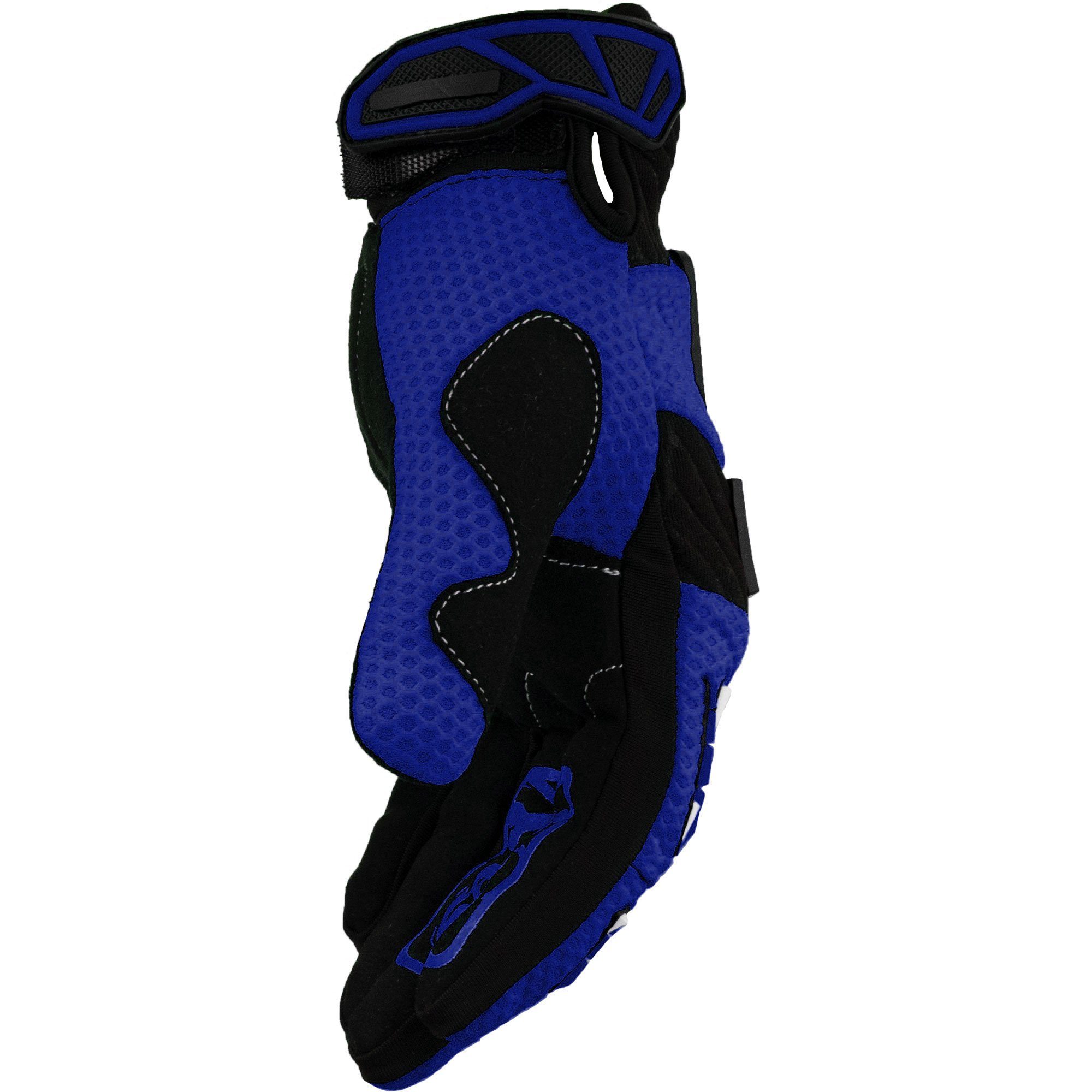 Motorradhandschuhe Faustschlag Dark Blue Weiteneinstellung