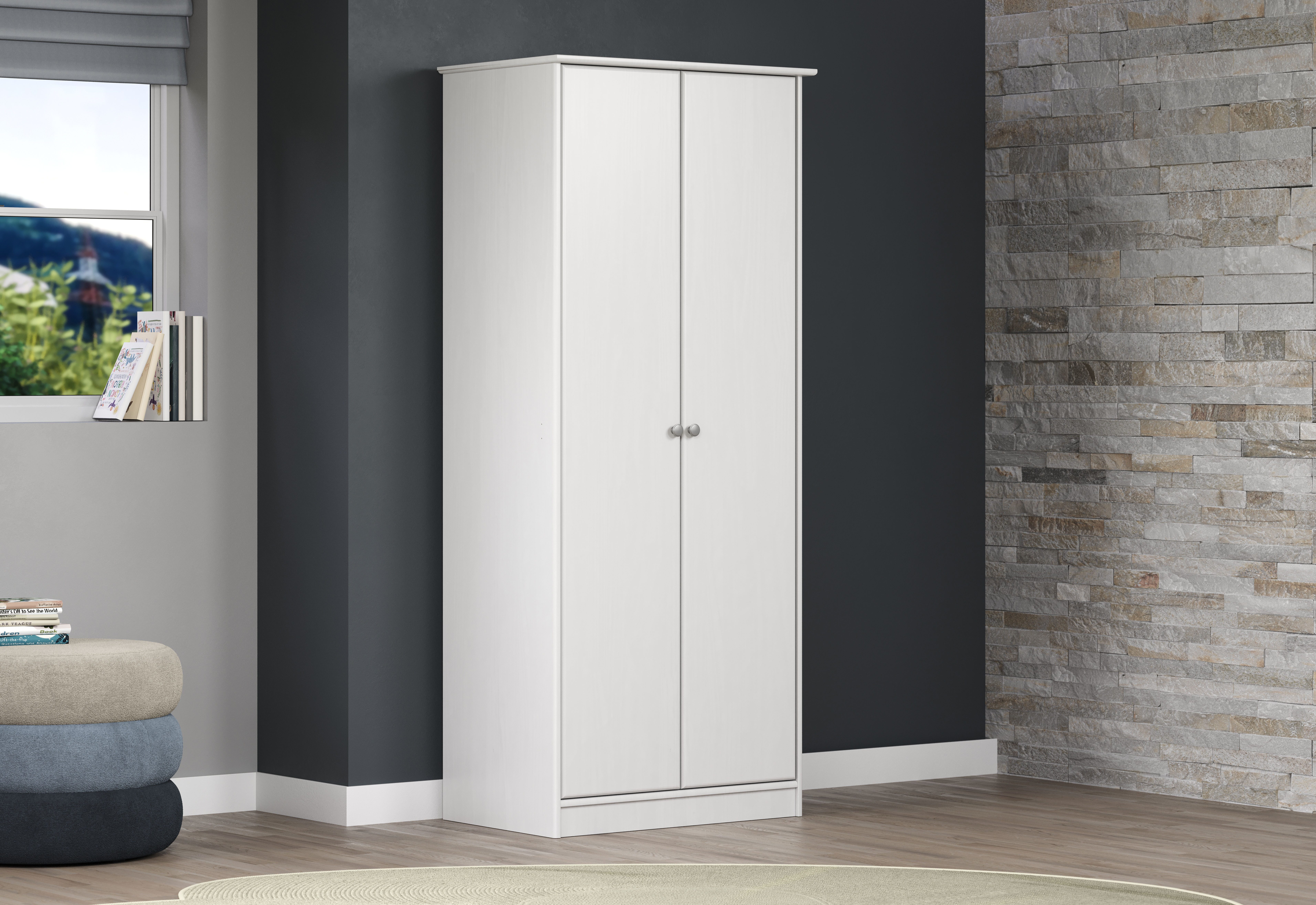 Home affaire Kleiderschrank Delsbo Garderobenschrank Wäscheschrank Kiefer ( günstig online kaufen