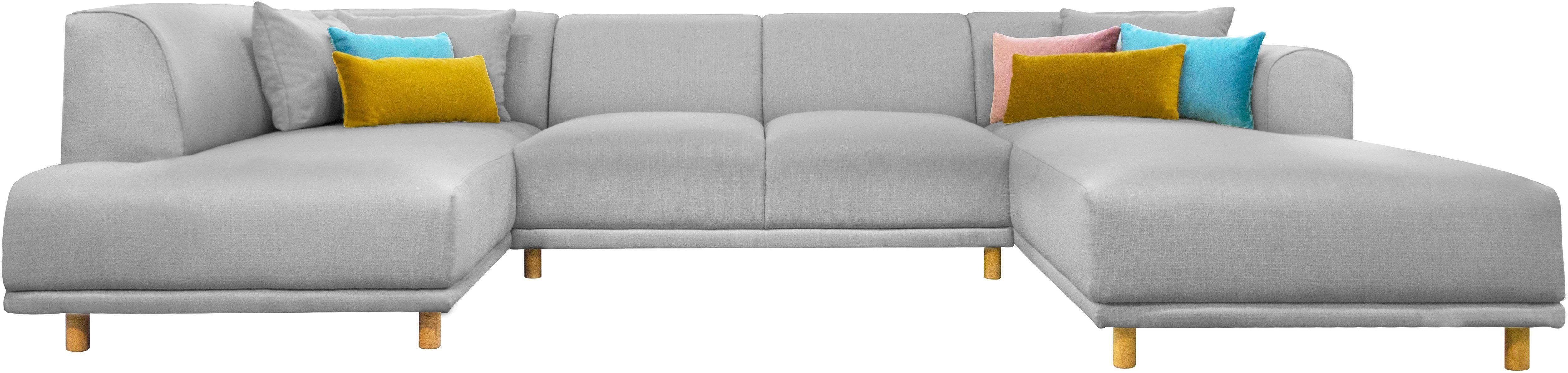 andas Wohnlandschaft Maroon U-Form, in skandinavischem günstig online kaufen