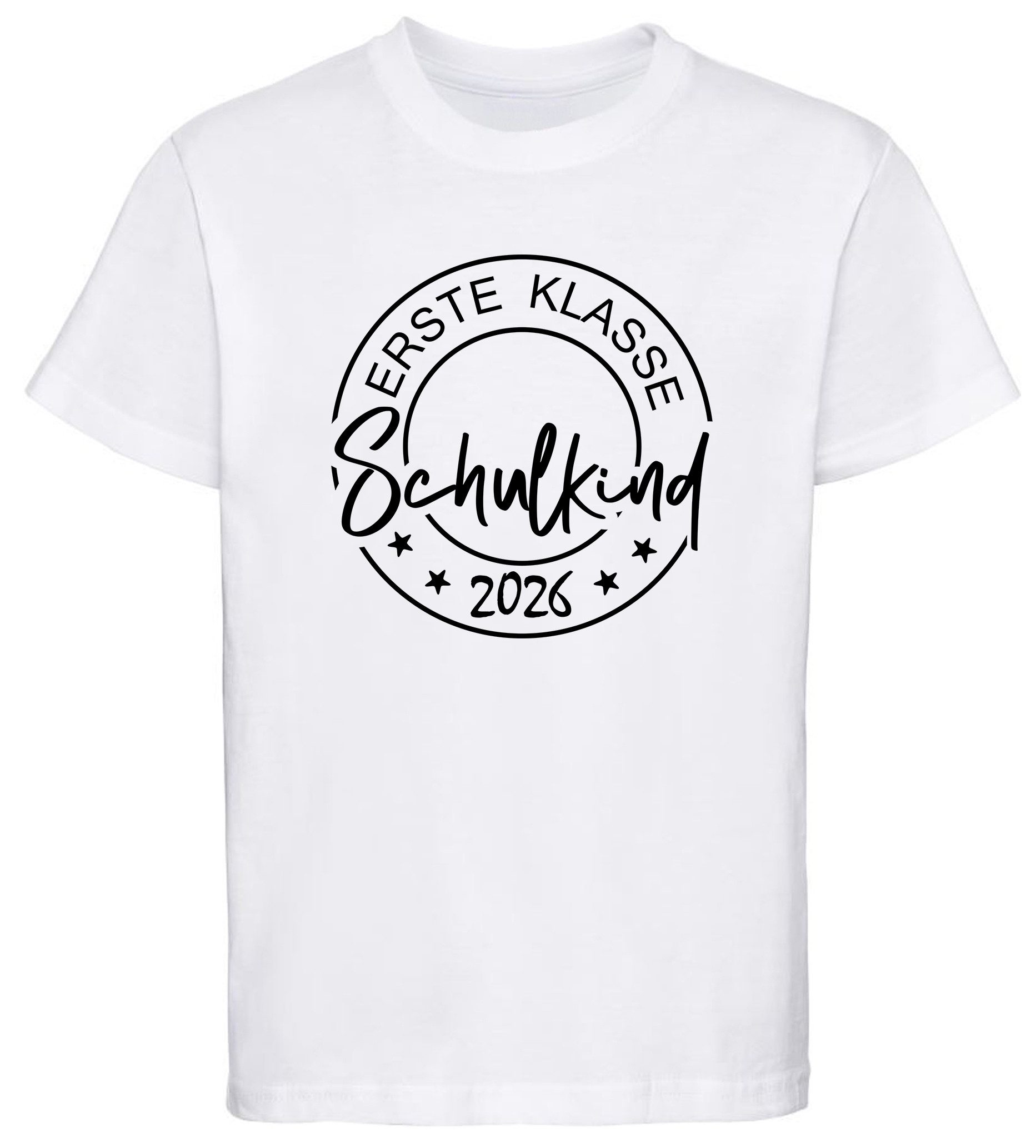 MyDesign24 T-Shirt Kinder Einschulungs T-Shirt Erste Klasse Schulkind weiß kurzarm Regular Fit print Shirt i806