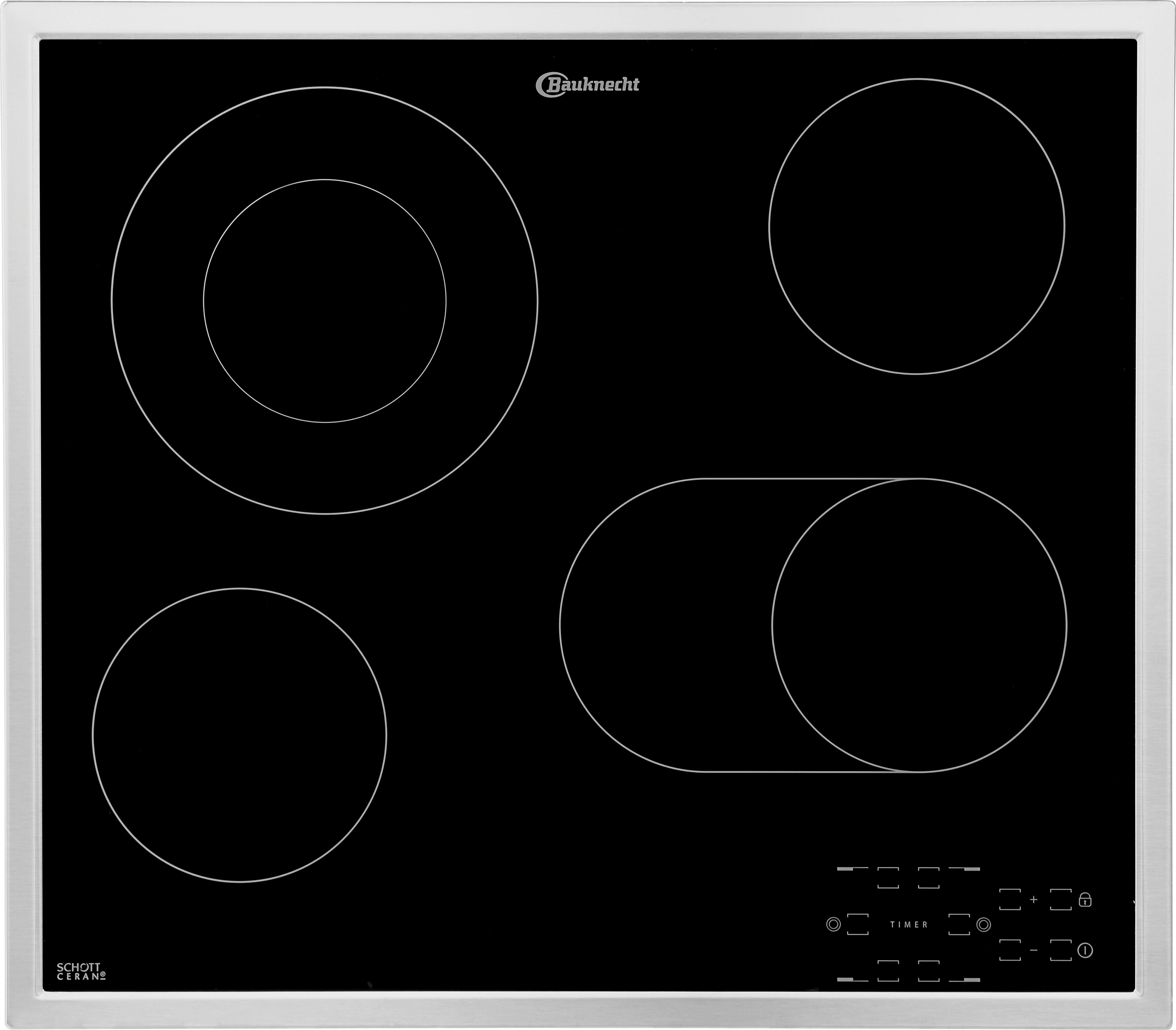 BLACK, 2-fach-Teleskopauszug, mit BAKO4 HR6 BAUKNECHT Backofen-Set Hydrolyse