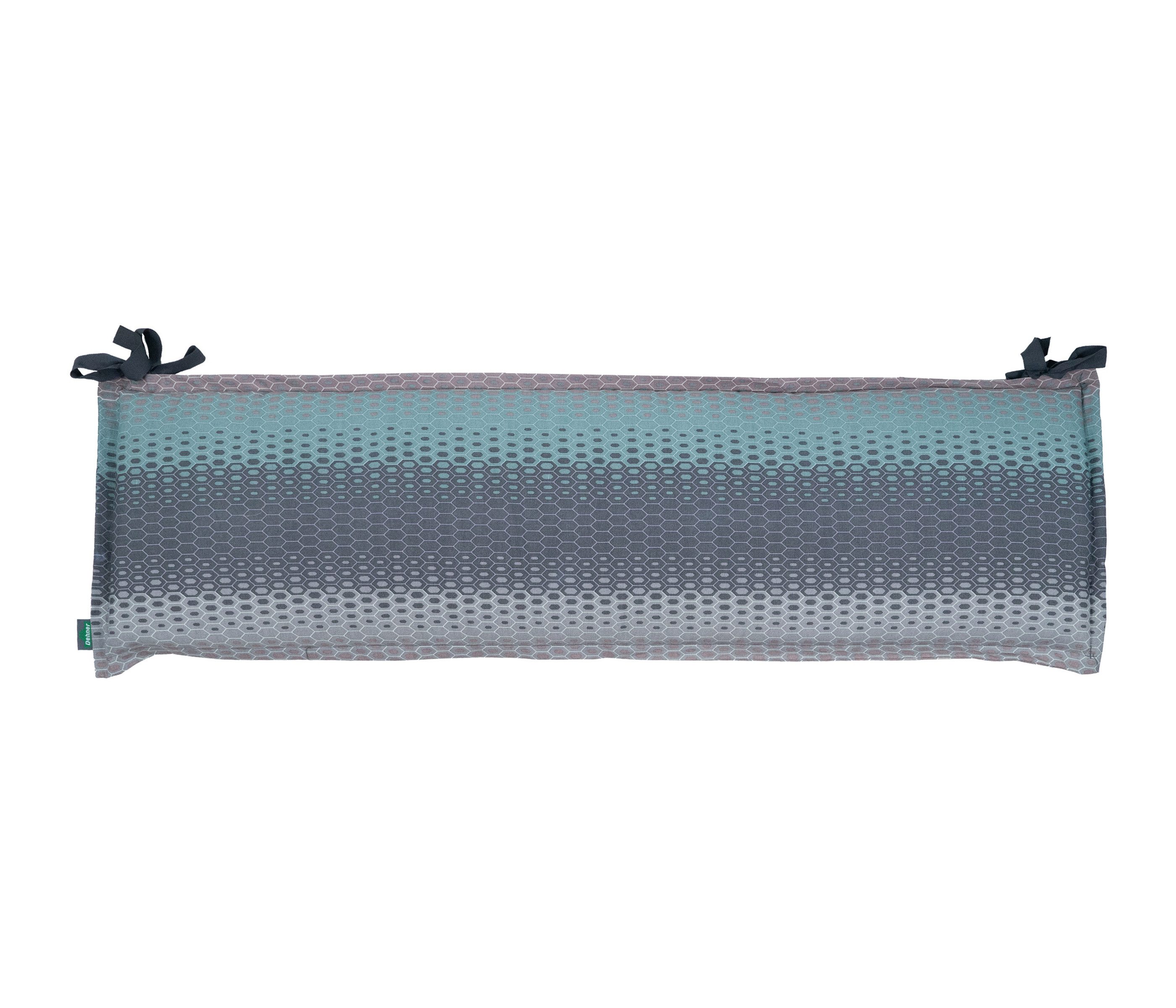 Dehner Polsterauflage Polster Trentino, 116 x 6 x 47 cm, Baumwolle / Polyester / Viskose, wasserabweisende Bankauflage für 2-Sitzer, mit Befestigungsbändern