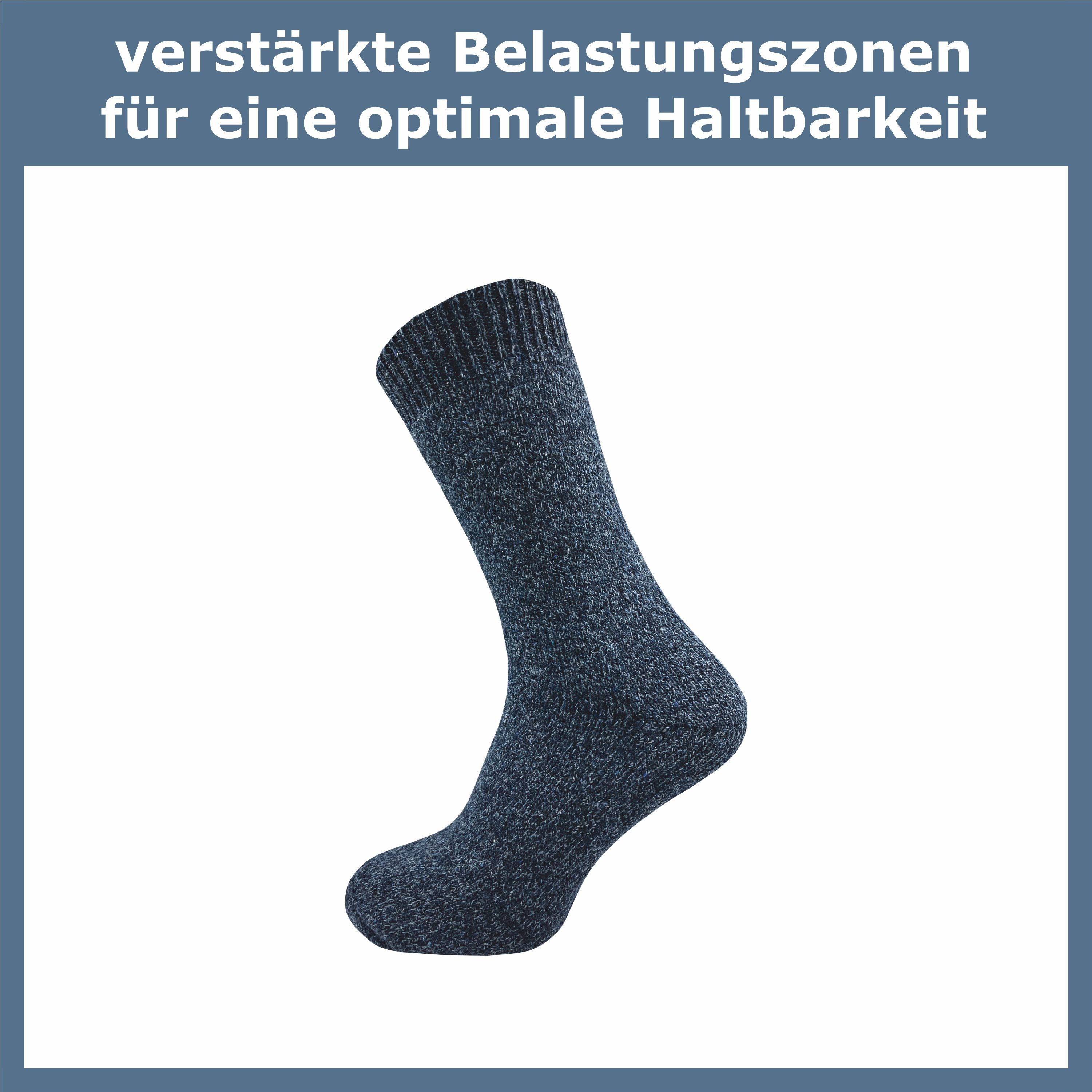 GAWILO Norwegersocken mit Wolle für Herren - warme Thermosocken für den Winter (6 Paar) Robuste, dicke Socken für warme Füße an kalten Tagen