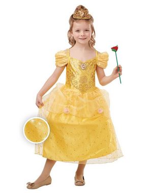 Metamorph Kostüm Disney Prinzessin Belle funkelndes Kleid für Kinde, Werde zur Disney Princess in vollem Glanz!