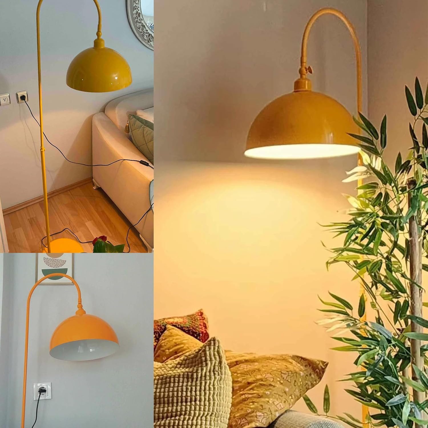 Bamyum Stehlampe Moderne Metall Stehlampe mit Dimmer, ohne Leuchtmittel, verstellbarer Lampenschirm – Bild 2 von 5