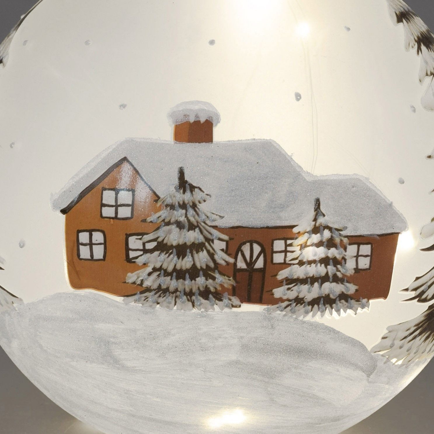 formano Dekofigur Winterlandschaft, mit Timerfunktion, Weiß, Winterlandschaft, H: 29cm