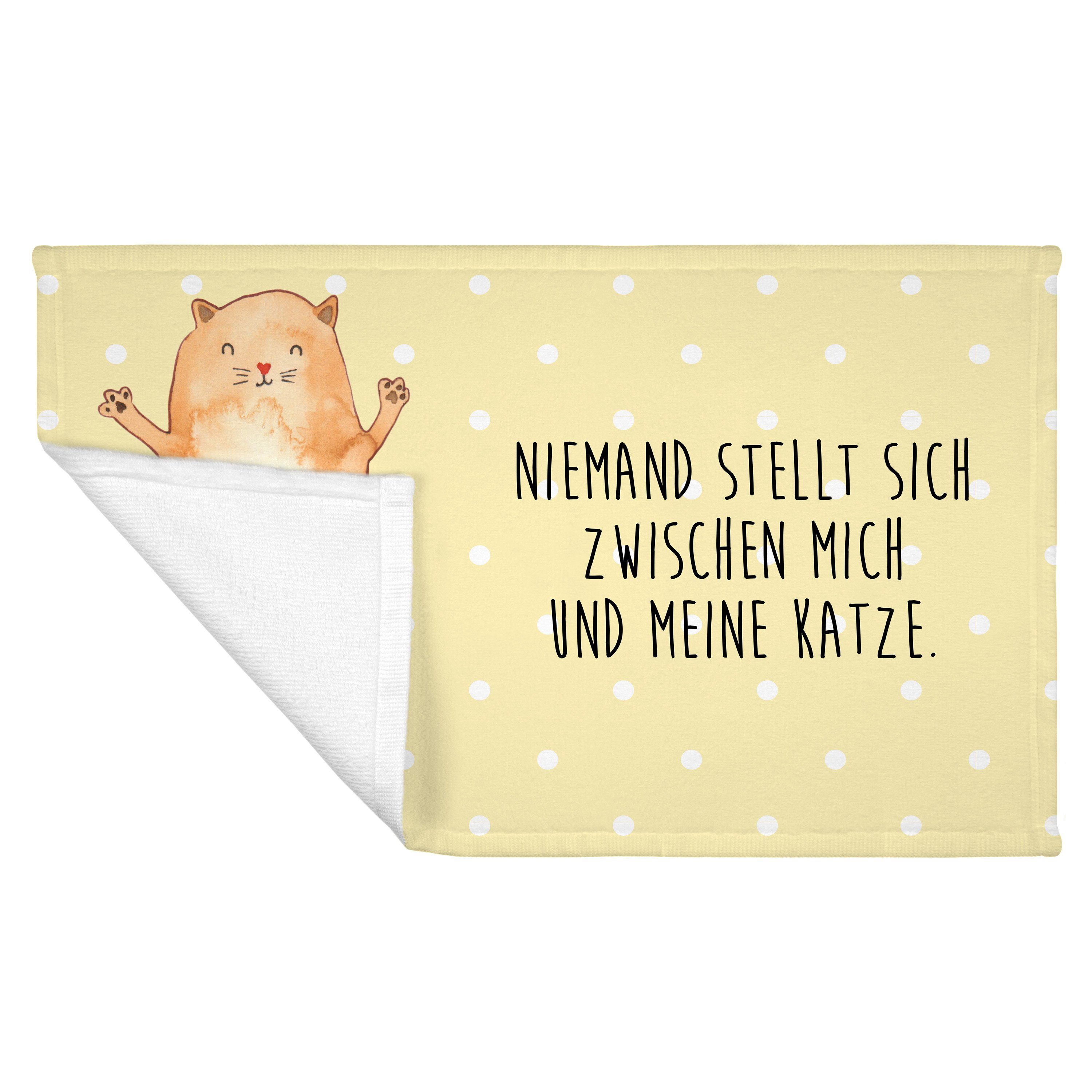 - Mrs. Mieze, Umarmen Katze, Geschenk, - Pastell Handtuch Panda & Mr. Gelb Katzen Reisehandtuch, (1-St)