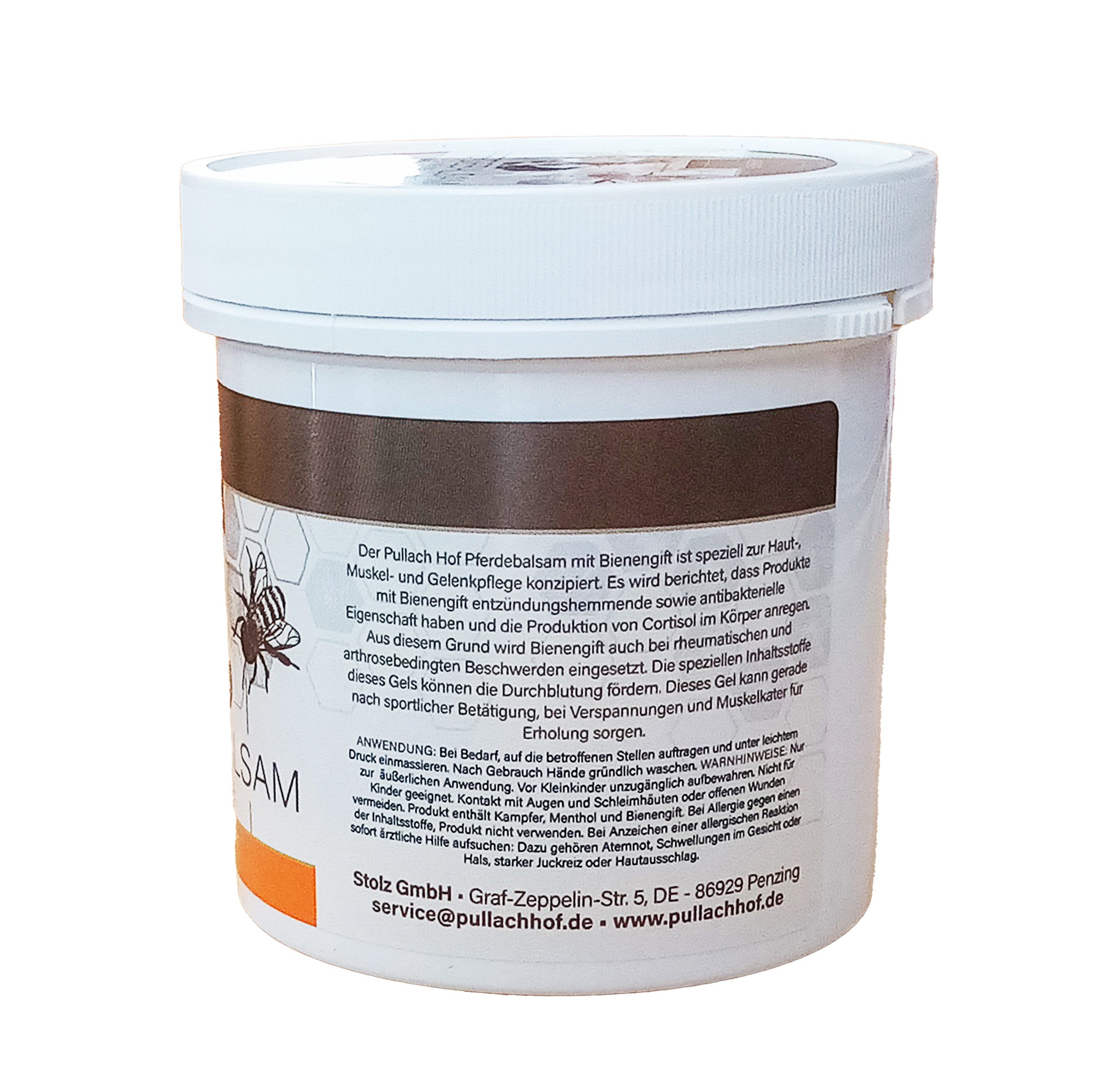 ALPENHOF Feuchtigkeitscreme PFERDEBALSAM CREME 250ml mit Bienengift Massage Pferdegel 93, Pferdesalbe Balsam Salbe