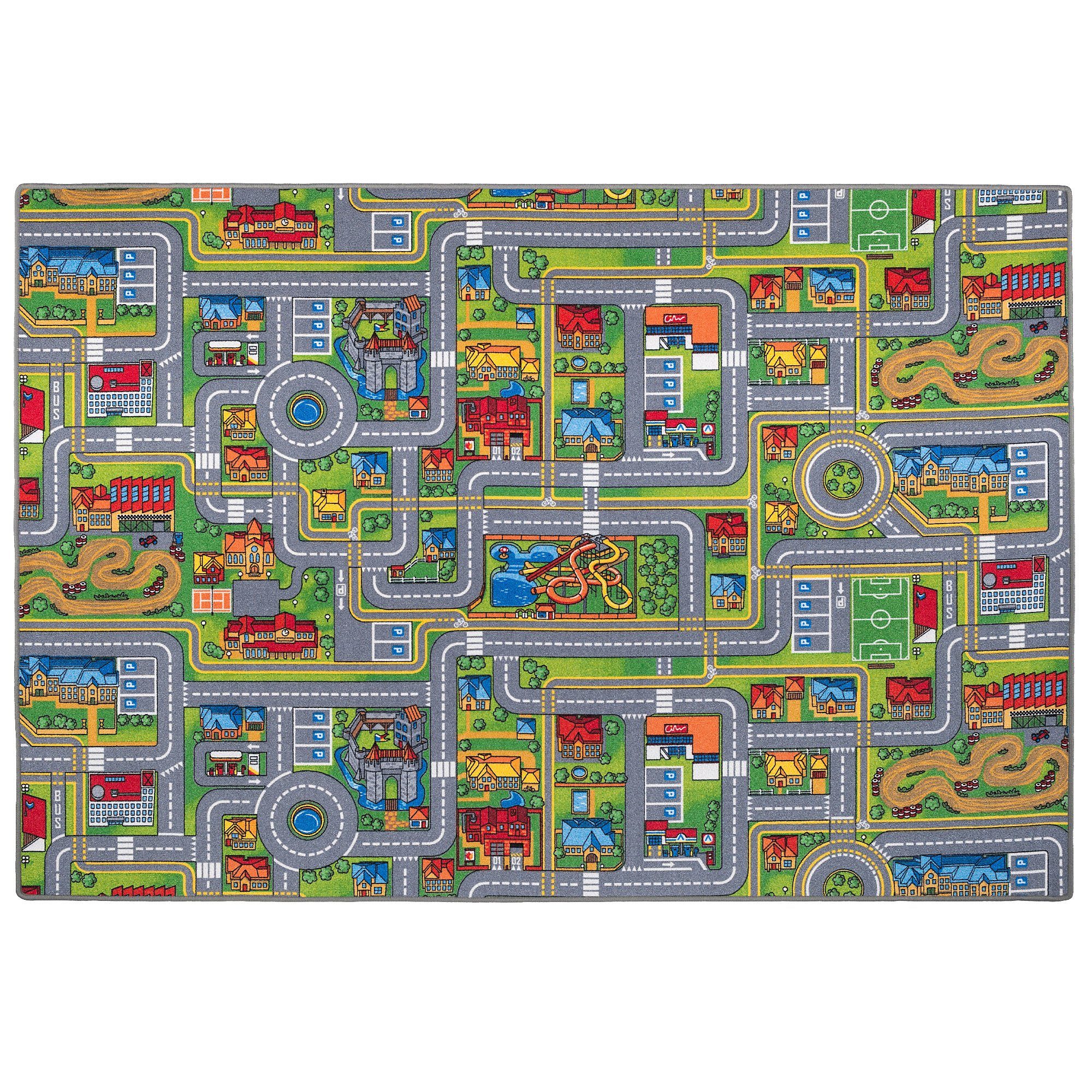 Snapstyle Kinderteppich Kinder Spiel Teppich Abenteuerland Bunt, Rechteckig, Höhe: 4 mm