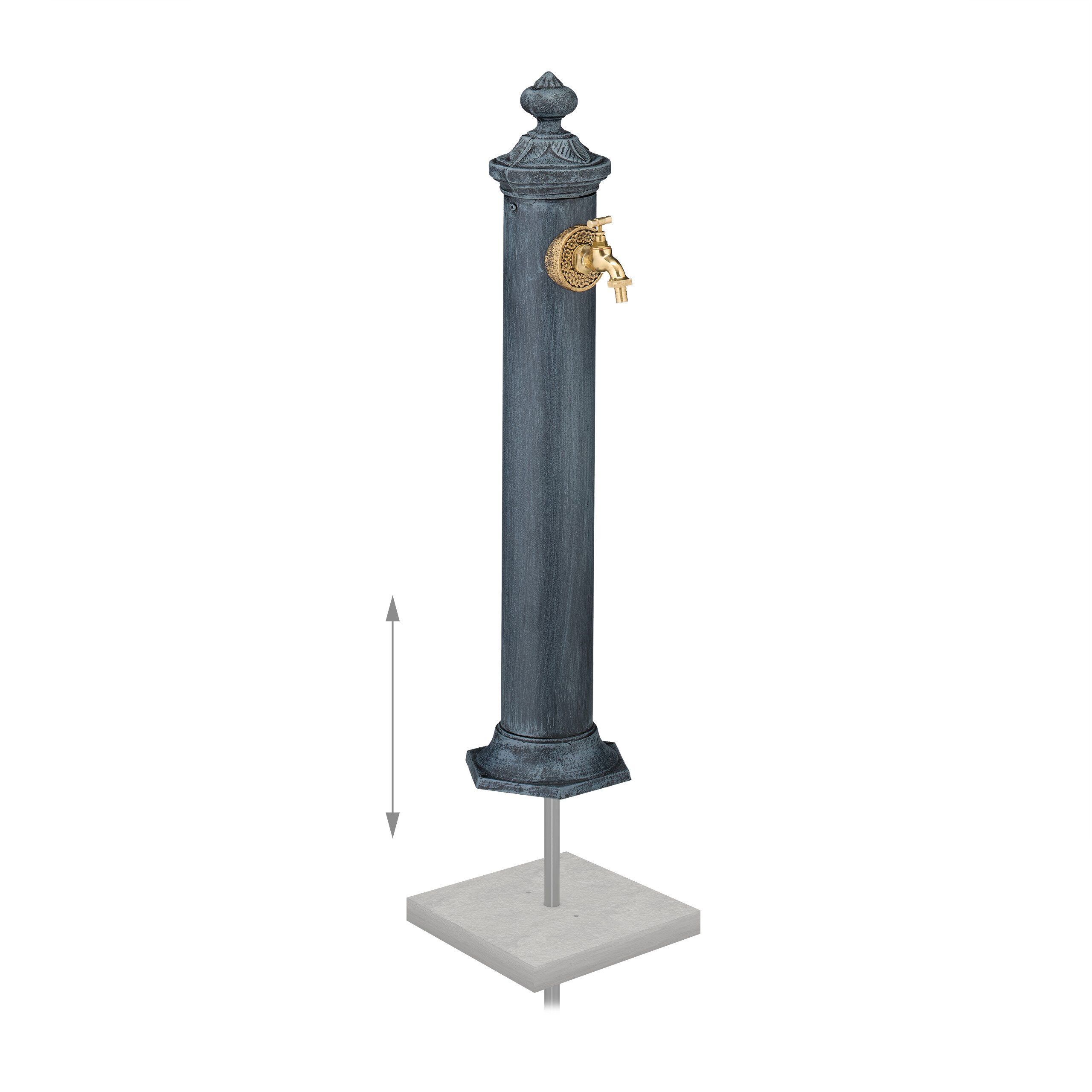relaxdays Gartenbrunnen Standbrunnen Antik, 21.5 cm Breite, (1 tlg) – Bild 5 von 5