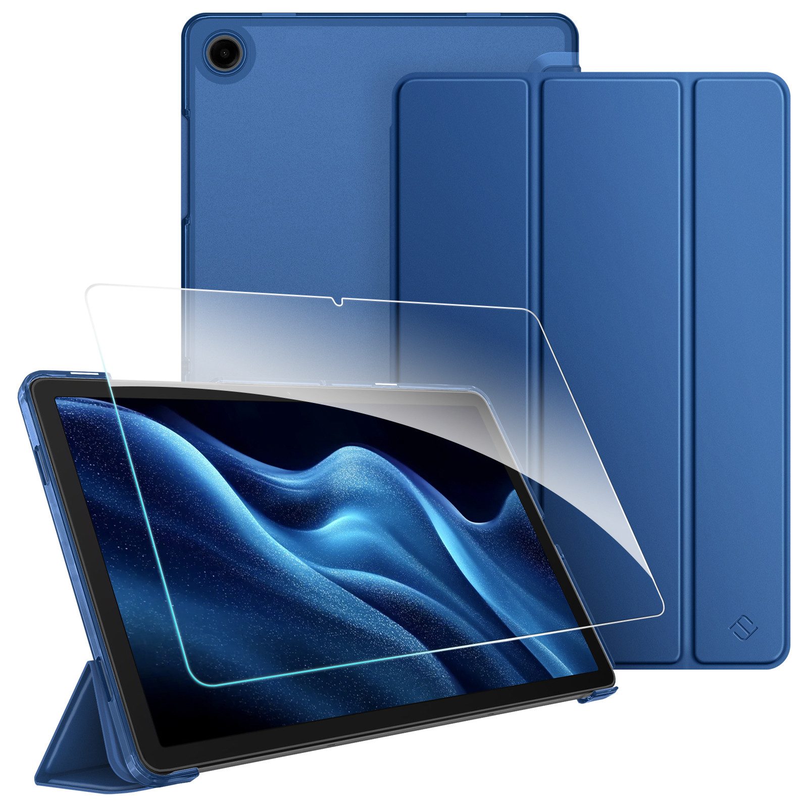 Fintie Tablet-Hülle für Samsung Galaxy Tab A11+ Plus 11 Zoll 2025 / Tab A9+ Plus 11'' 2023 11 Zoll, mit Schutzfolie, Ultradünn Schutzhülle mit Translucent Rückseite Cover