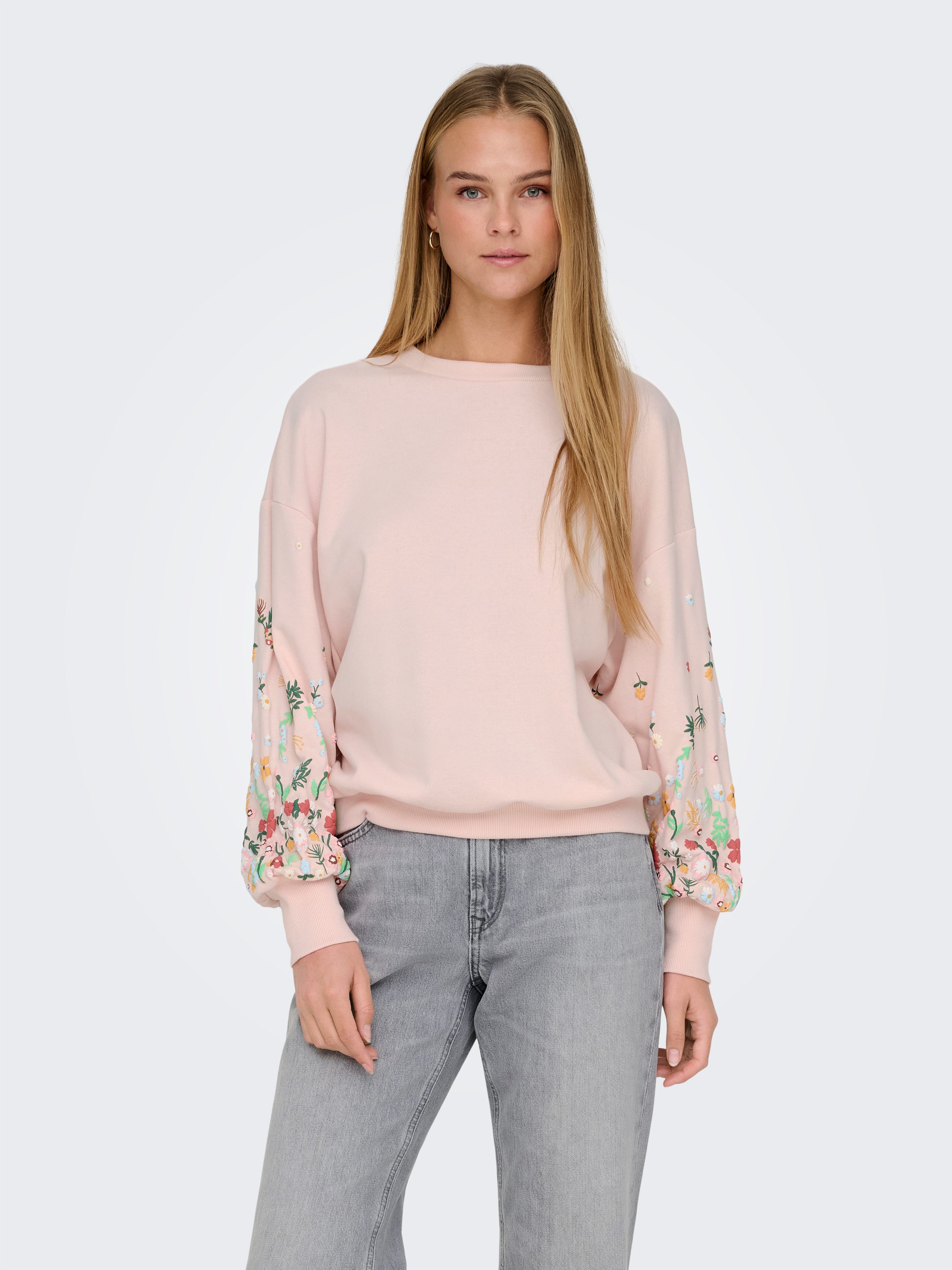 ONLY Sweatshirt ONLBROOKE L/S O-NECK FLOWER SWT günstig online kaufen