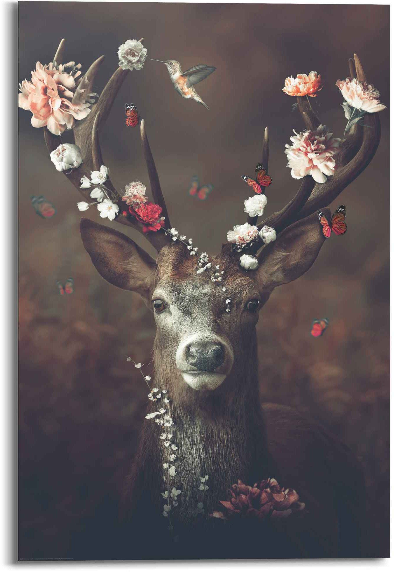 Reinders! Wandbild Hirsch Romantisch - Kolibri günstig online kaufen
