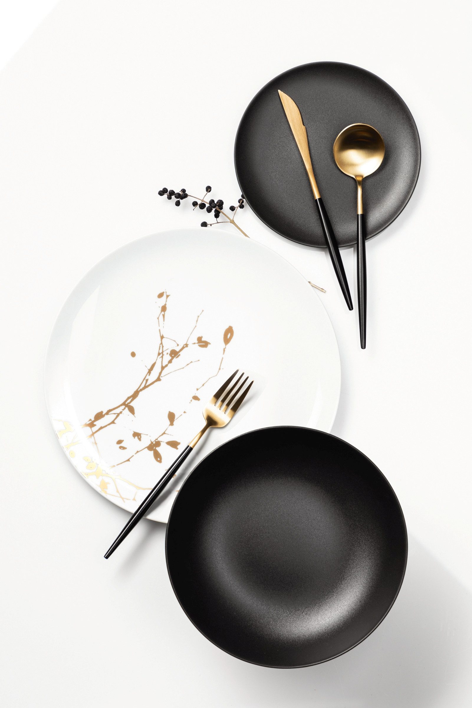 Seltmann Weiden Speiseteller Liberty - Golden Rose Hip, (1 St), Teller rund 27,5 cm