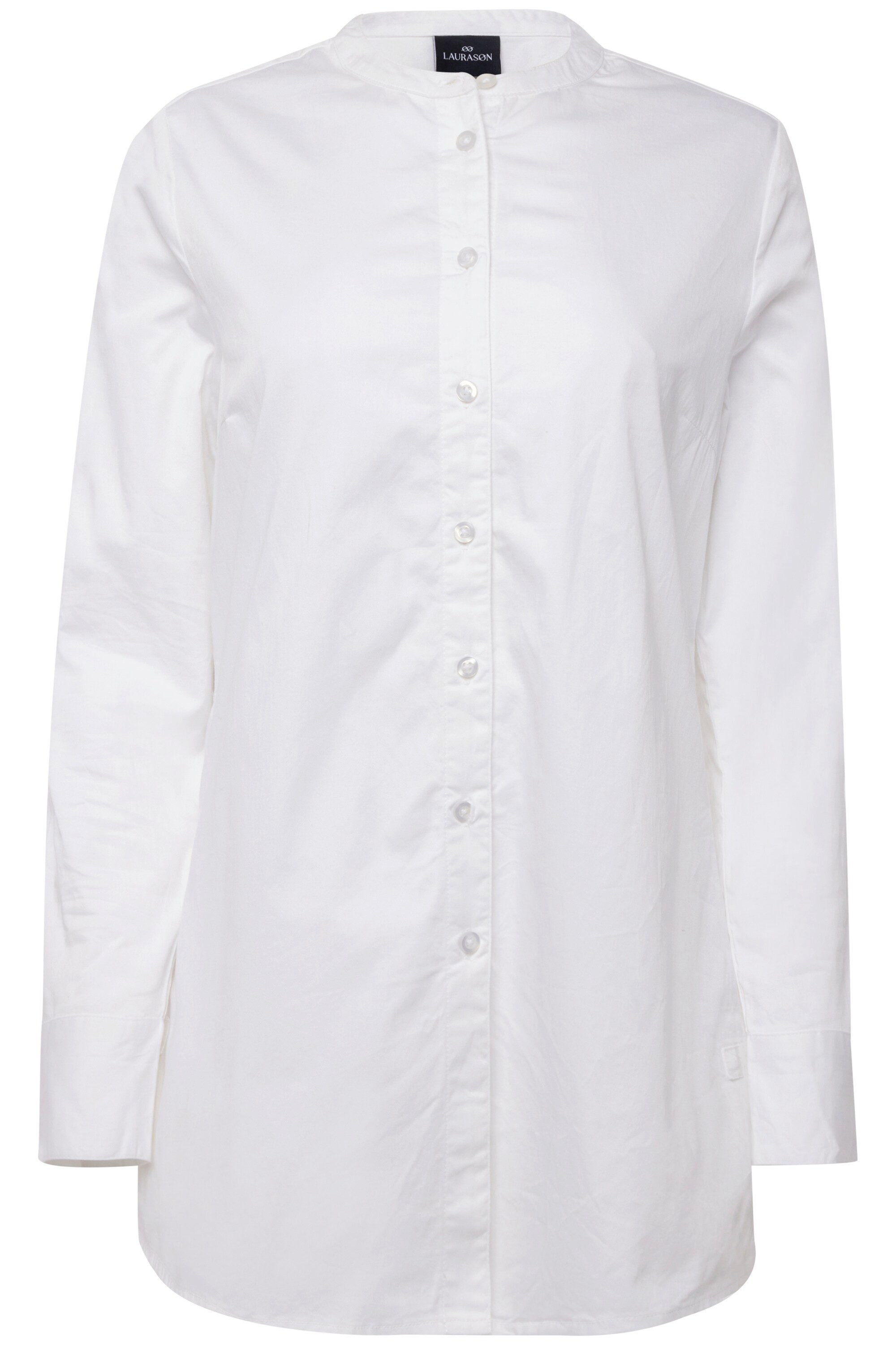 Laurasøn Satinbluse Bluse Stehkragen Langarm günstig online kaufen