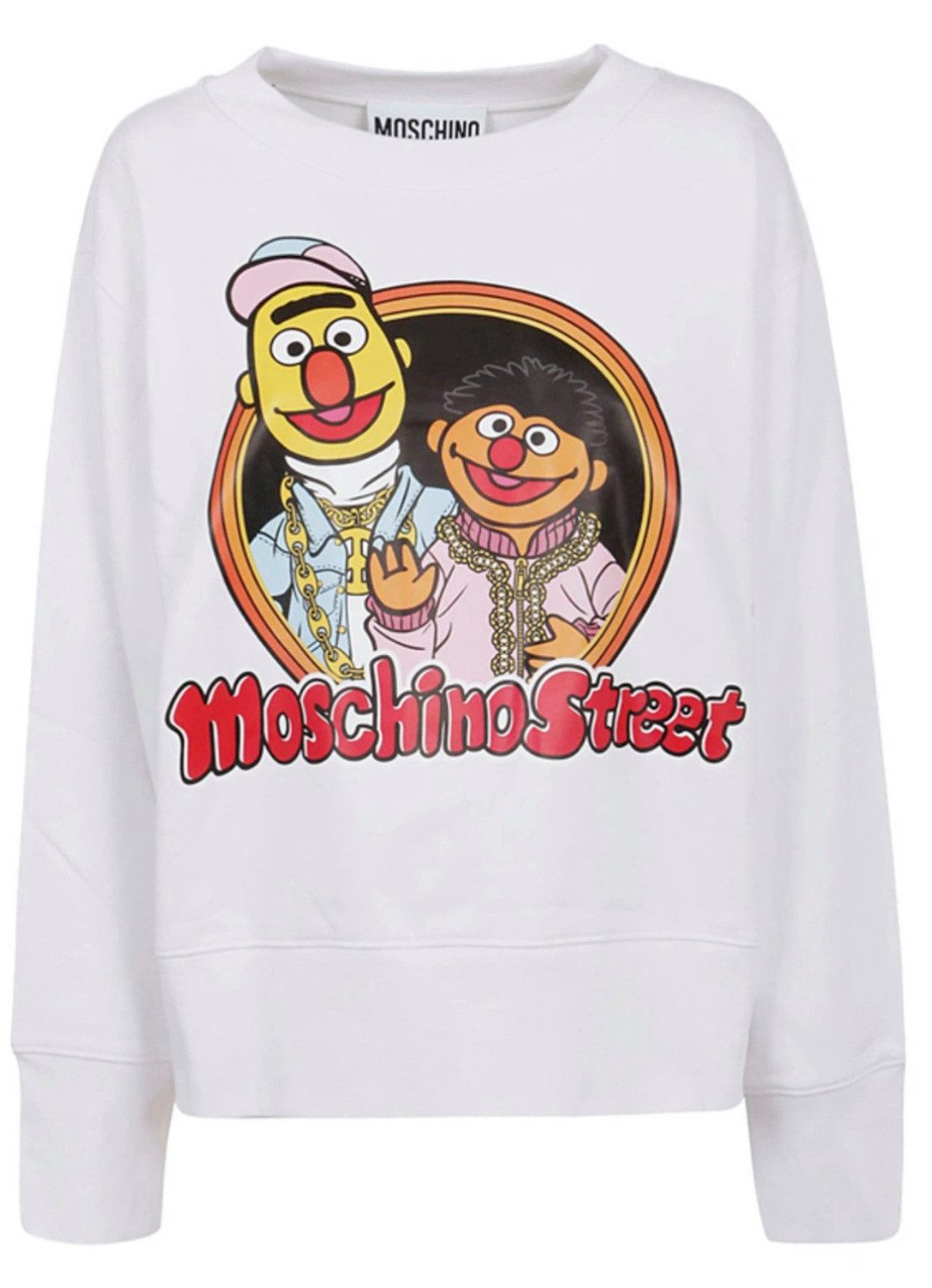 Moschino Sweatshirt X SESAME STREET Bert & Ernie Sweatshirt Sweater Pulli Pullover Moschino x Sesame Street© Kollaboration