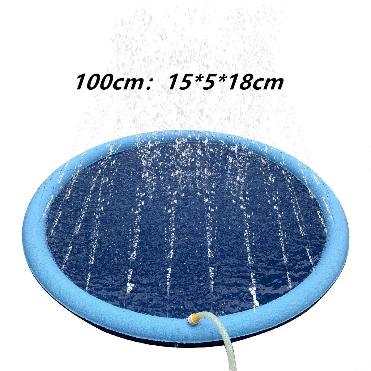 Tinisu Rundpool Wasserspielmatte für Kinder und Hunde – Sprinkler Splash Pad für Garte