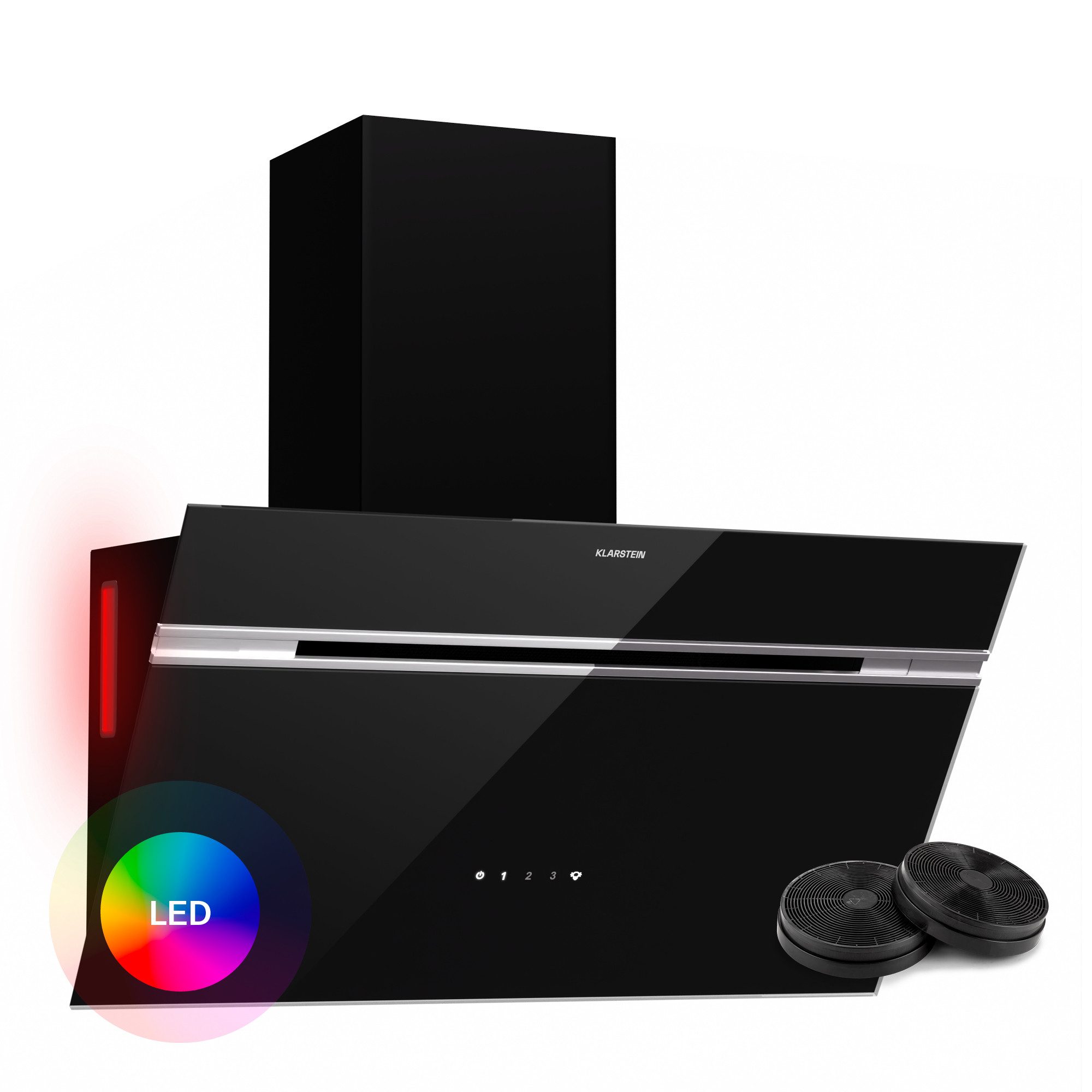 Klarstein Deckenhaube Alina Alina, Dunstabzugshaube Abzughaube Abluft Umluft kopffrei LED Touch