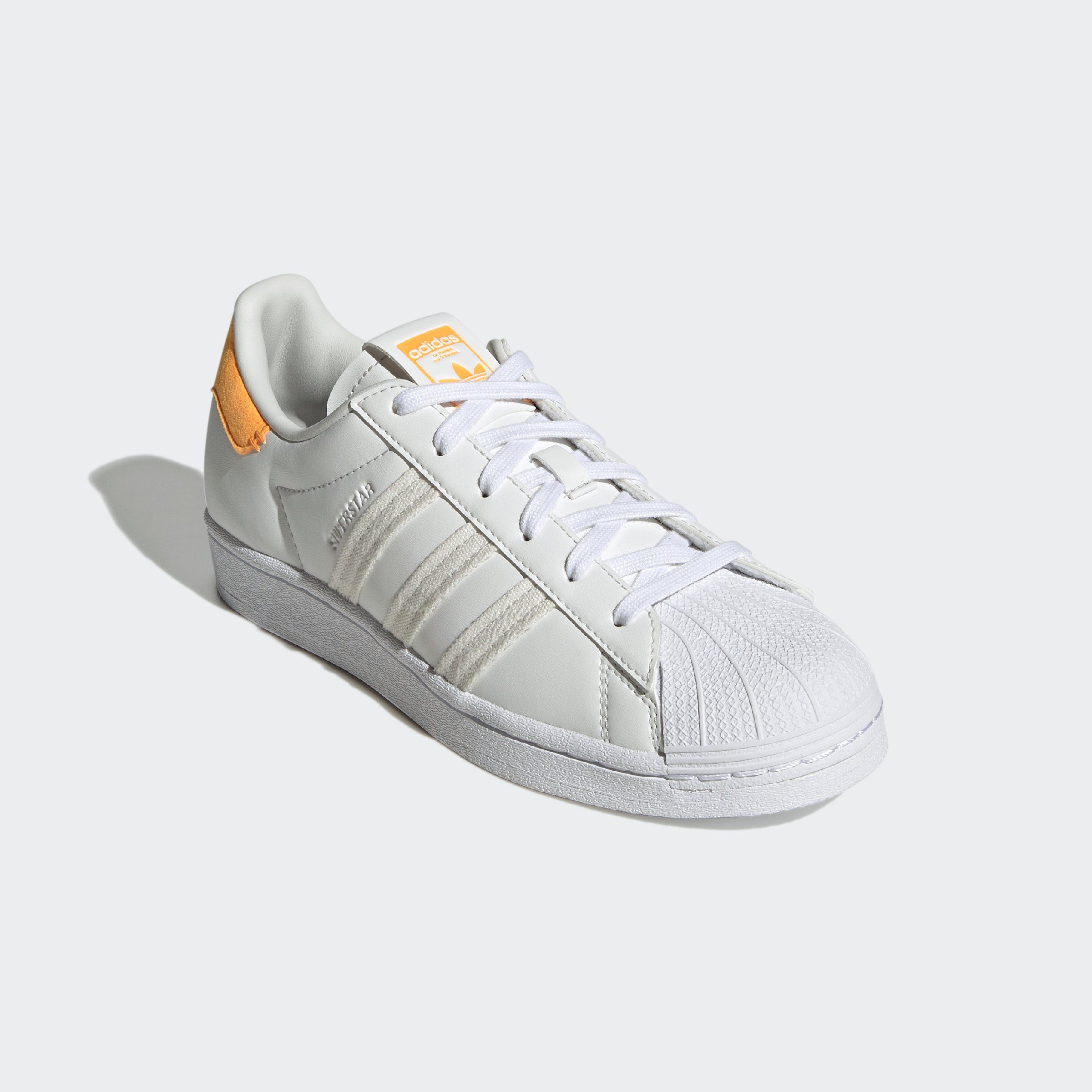 weiß-hellorange Sneaker W adidas Originals SUPERSTAR