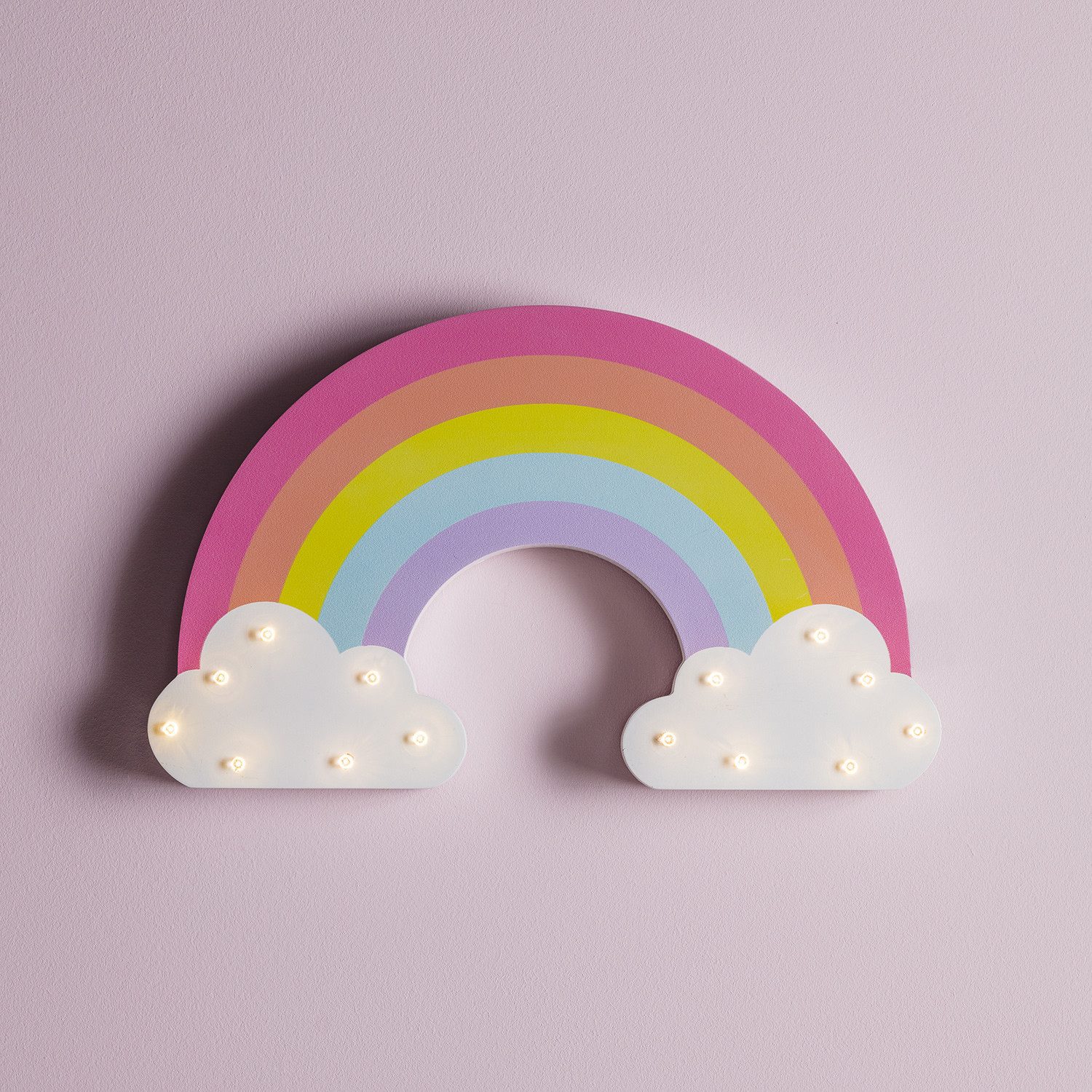 Lights4fun LED Wandleuchte Regenbogen Wandlampe Kinderzimmer