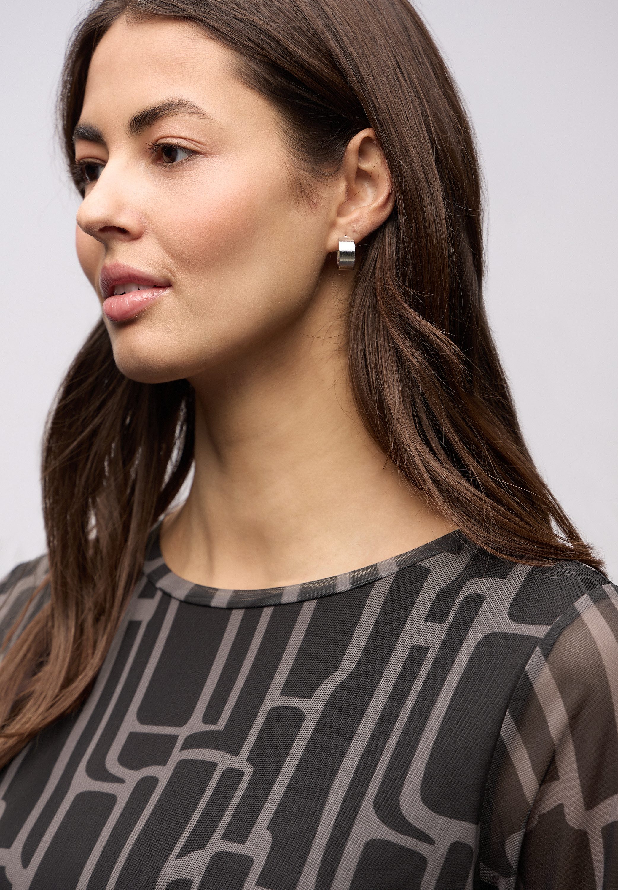 STREET ONE Langarmshirt mit grafischem Muster