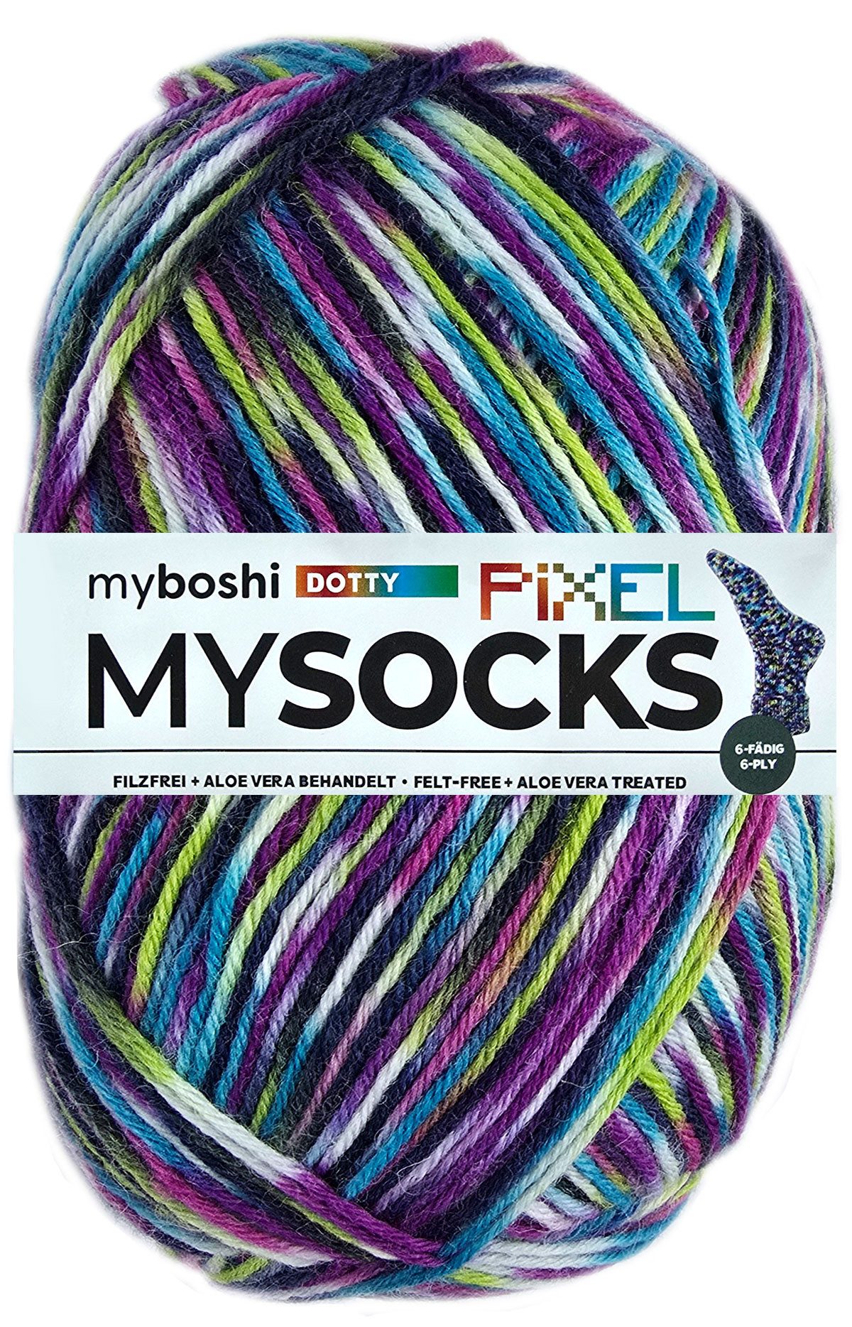 myboshi 150 Gramm myboshi MySocks Pixel Bastelgarn, 125 m