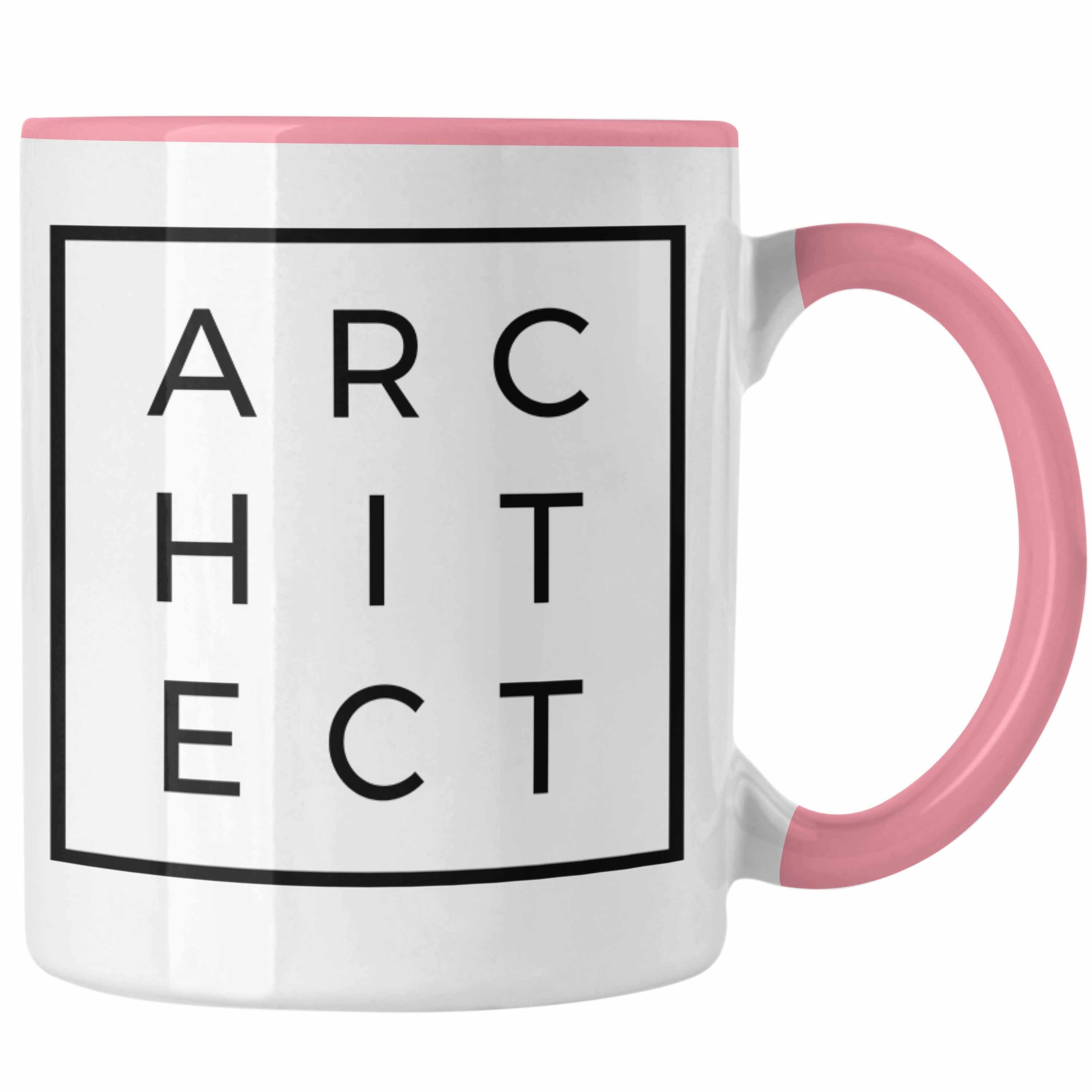 Trendation Tasse Trendation - Architekt Geschenke Tasse Lustig Kaffeetasse mit Spruch Architektur Architekten Geschenkidee Spruch Sprüche Lustige Tasse Rosa