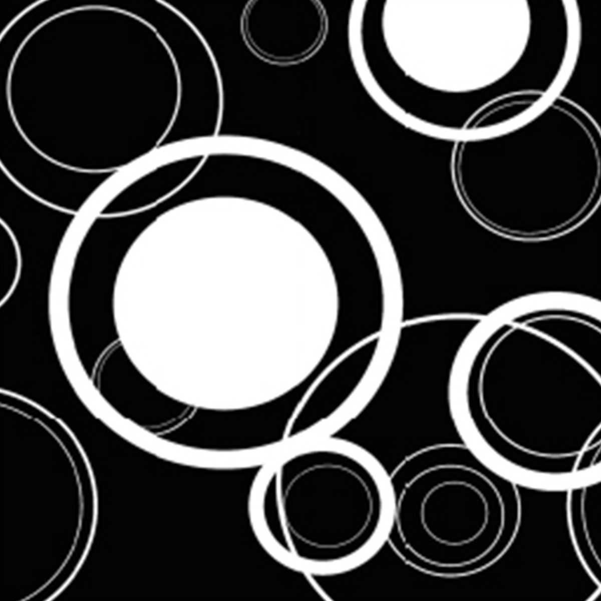 Kissenbezüge, Kreismotiv, beidseitig Arsvita, einem mit Kreisen Schwarz Kissenbezug bedruckt wahlweise (Dekokissen), Innenkissen mit weißen