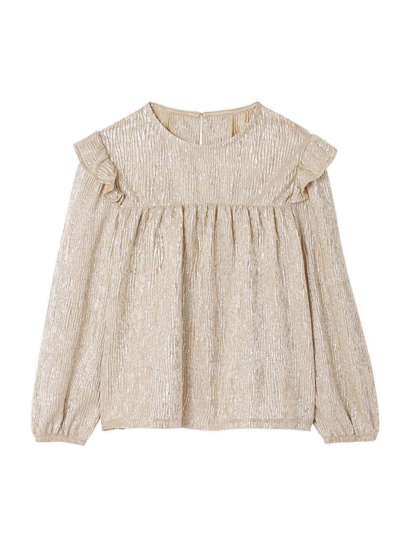 Langarmshirt Festliche Mädchenbluse aus Lamé