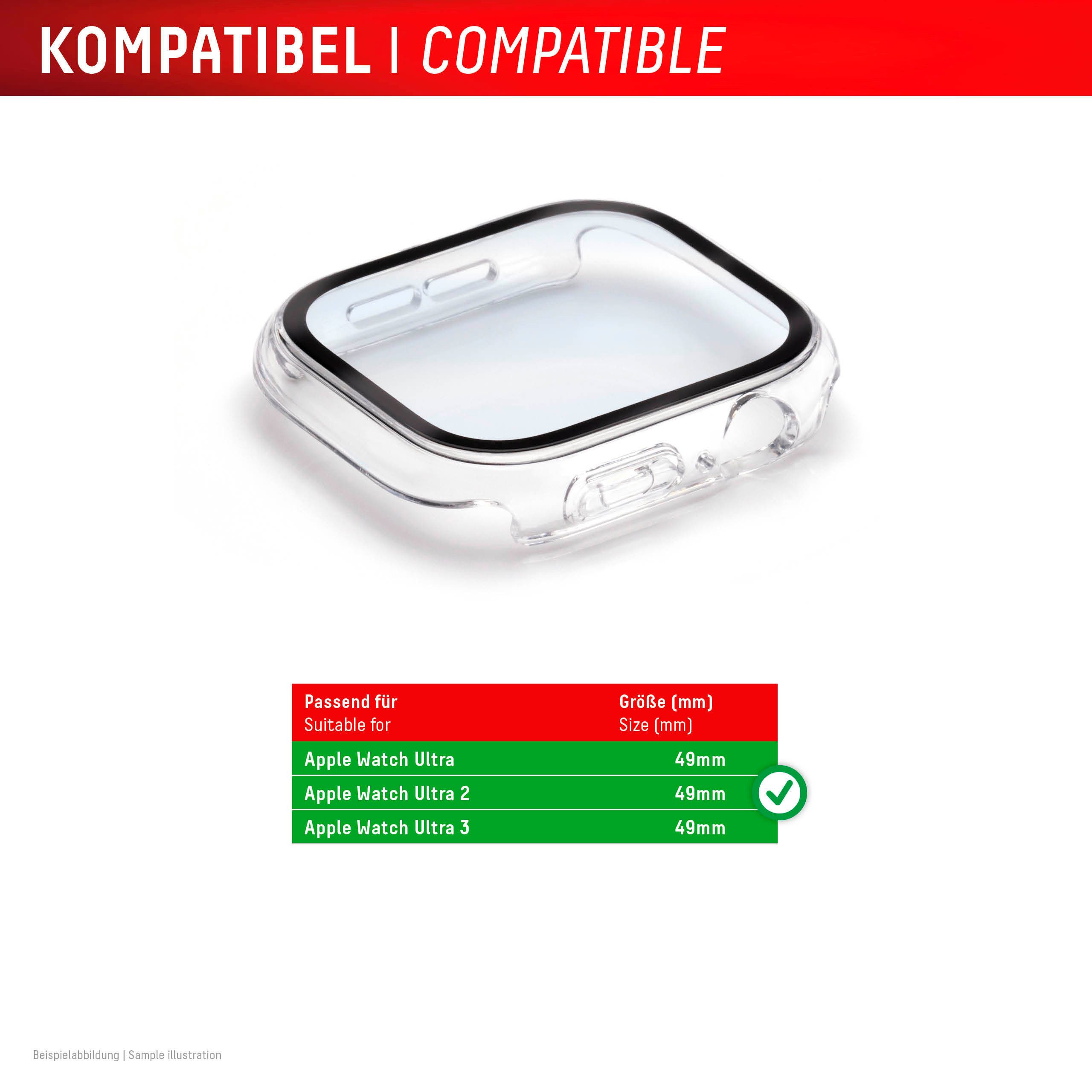 Displex Displayschutzglas Smartwatch Glass All-In-One Protector Full Body für Apple Watch Ultra 2 49 mm, Apple Watch Ultra 3 49 mm, Apple Watch Ultra 49 mm, Dis – Bild 2 von 5