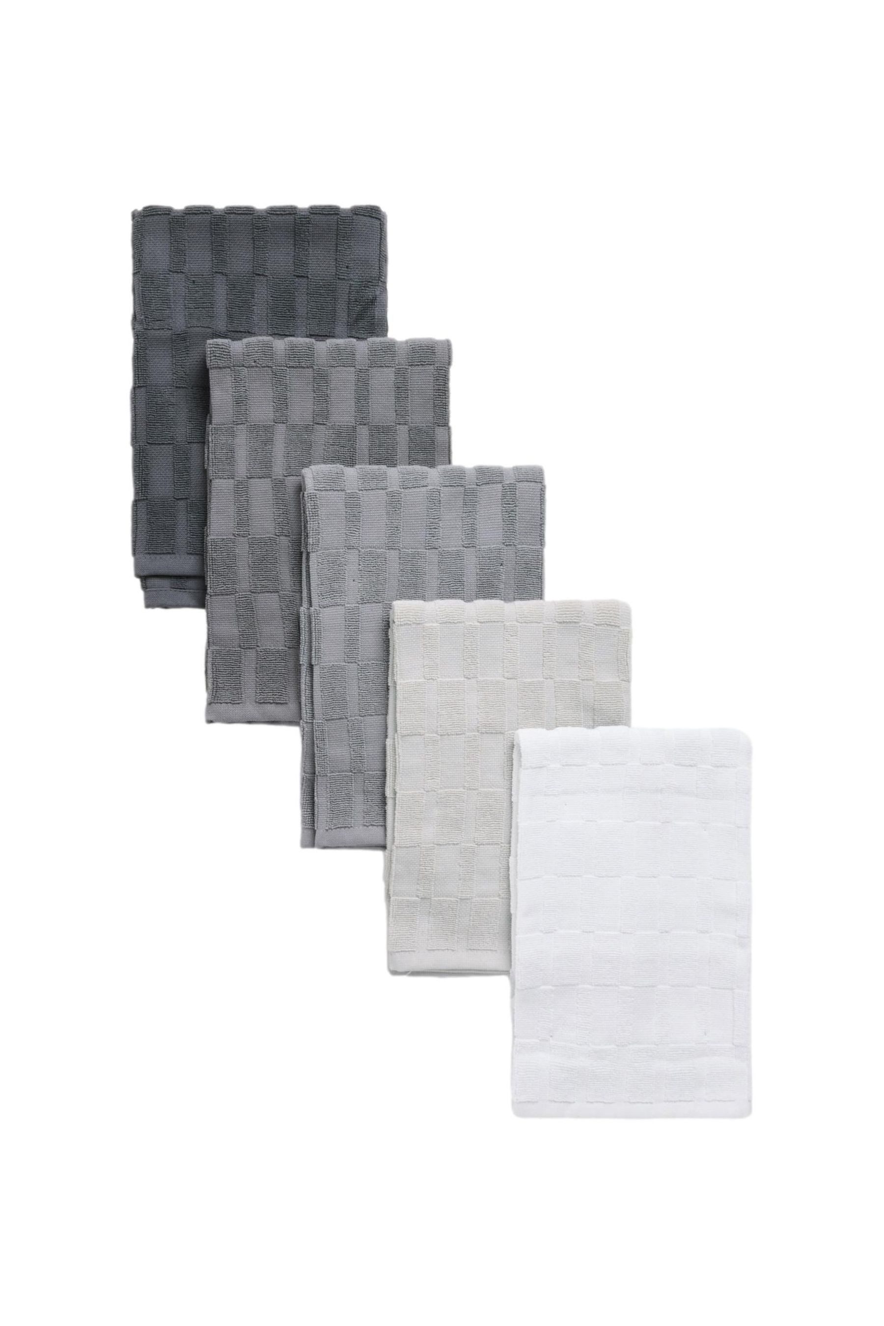 Next Geschirrtuch 5er-Set Geschirrtücher aus Frottee, Pastell, (5-tlg)