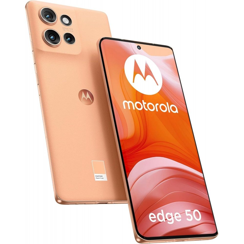 Motorola XT2407-1 Moto Edge 50 5G 512 GB / 12 GB - Smartphone - peach fuzz Smartphone (6,7 Zoll, 512 GB Speicherplatz)